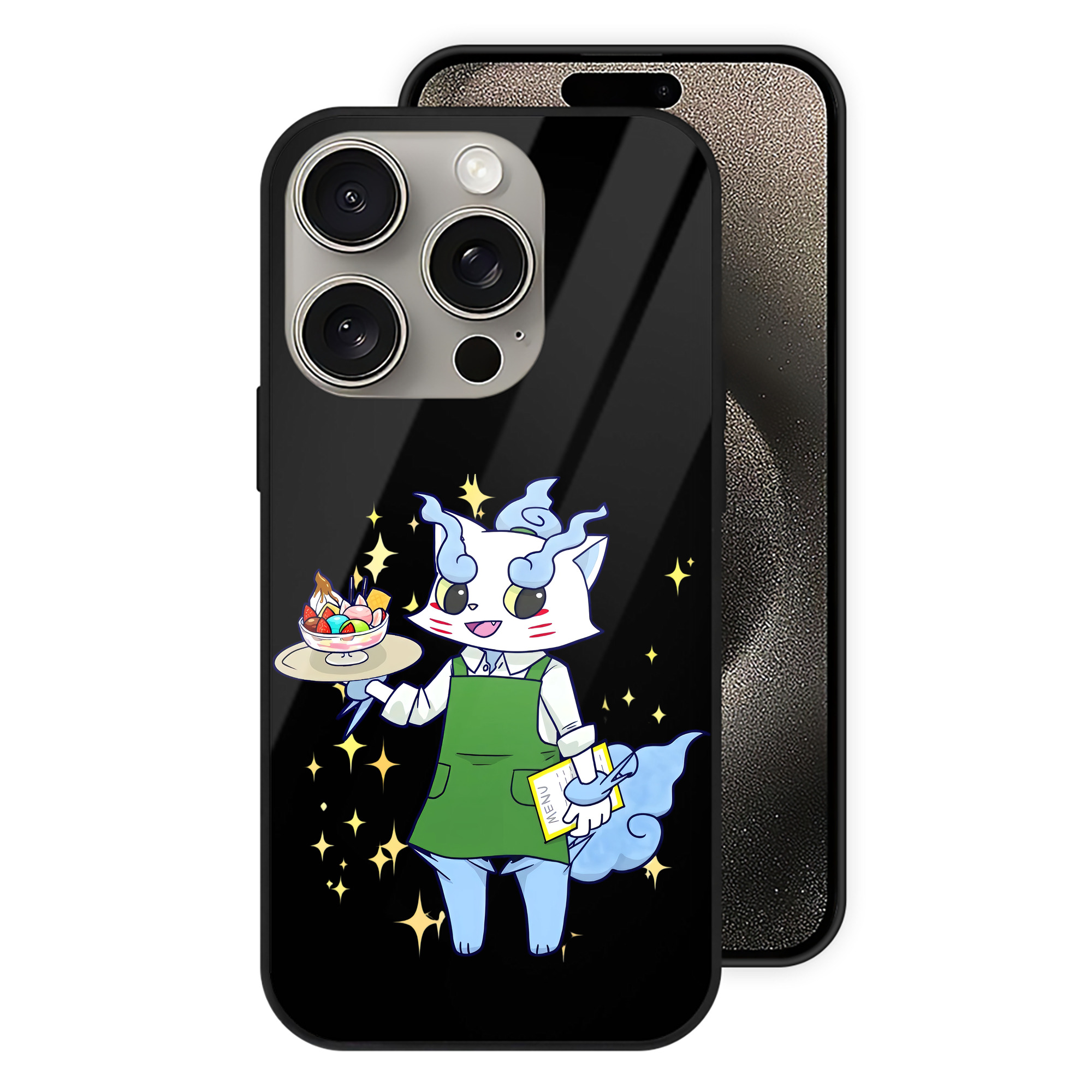 （画像用） 妖怪ウォッチ Yo-kai Watch 【iPhone15Pro対応】スマホケース 耐衝撃＆黄変防止 背面ガラス