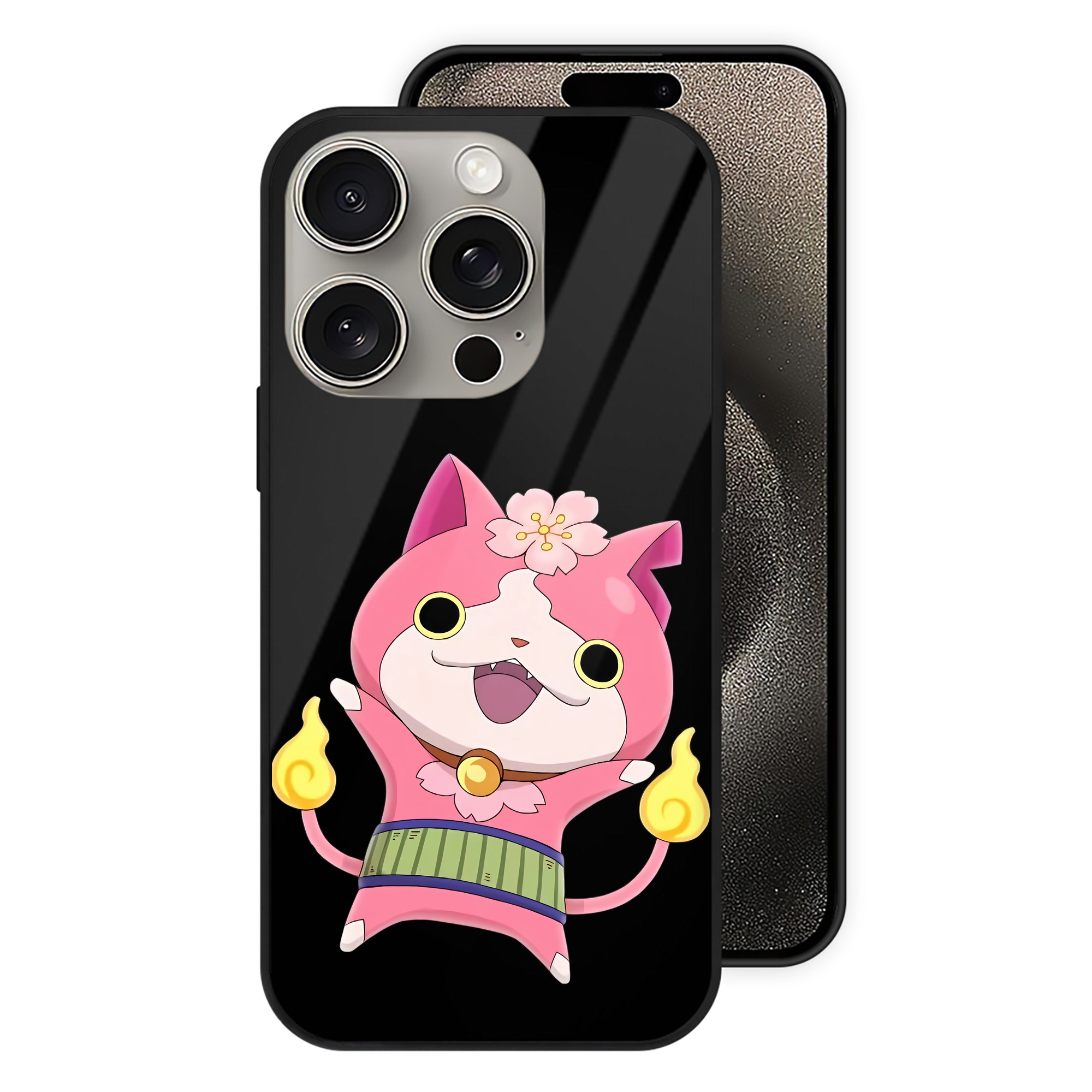 （画像用） 妖怪ウォッチ Yo-kai Watch 【iPhone15Pro対応】スマホケース 耐衝撃＆黄変防止 背面ガラス