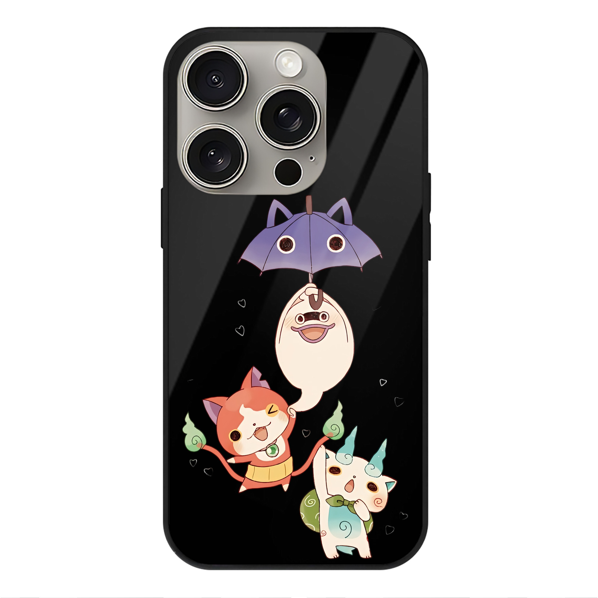 （画像用） 妖怪ウォッチ Yo-kai Watch 【iPhone15Pro対応】スマホケース 耐衝撃＆黄変防止 背面ガラス