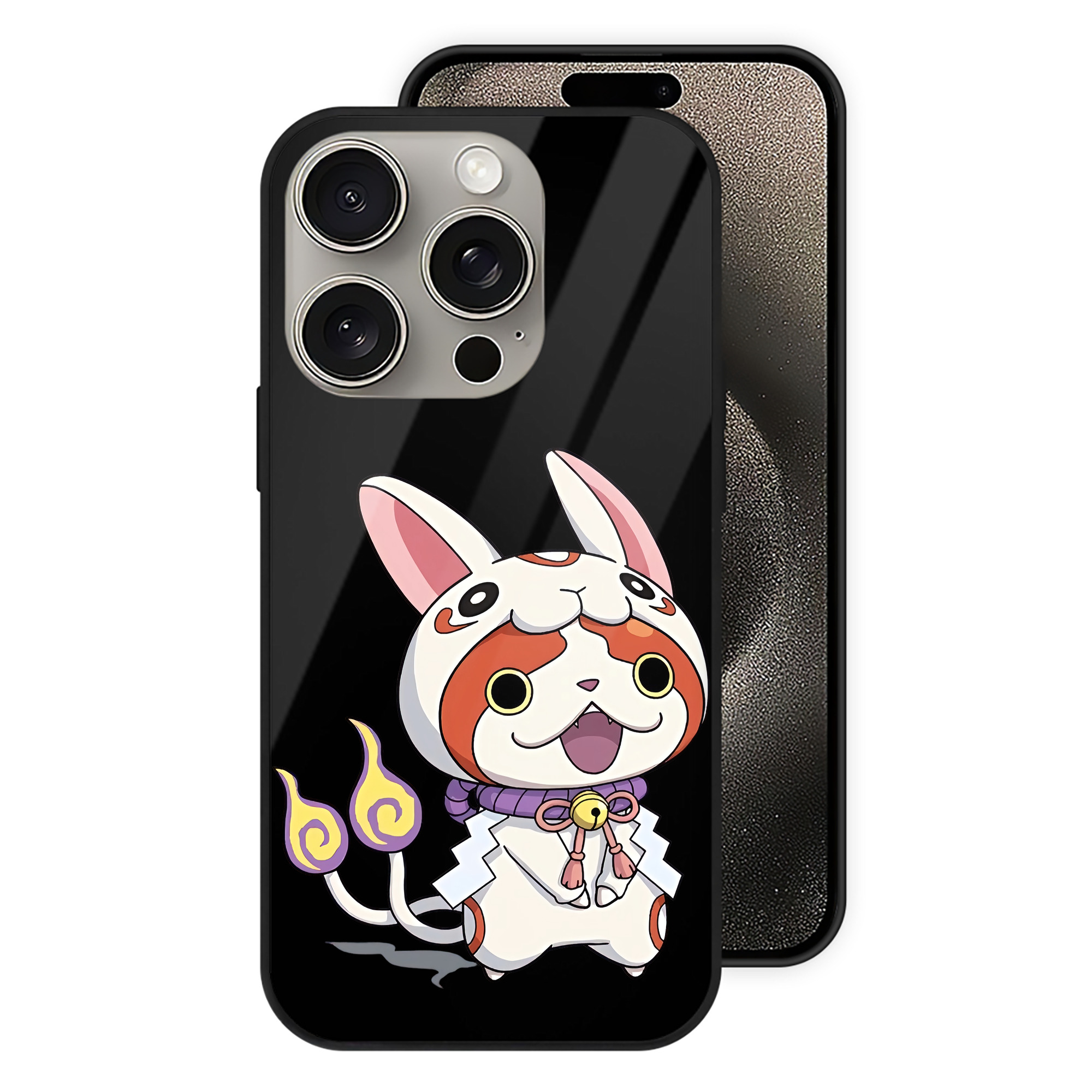 （画像用） 妖怪ウォッチ Yo-kai Watch 【iPhone15Pro対応】スマホケース 耐衝撃＆黄変防止 背面ガラス