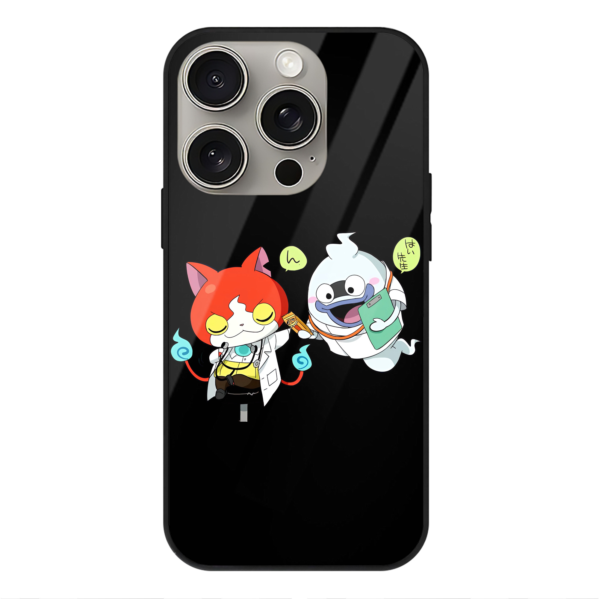 （画像用） 妖怪ウォッチ Yo-kai Watch 【iPhone15Pro対応】スマホケース 耐衝撃＆黄変防止 背面ガラス