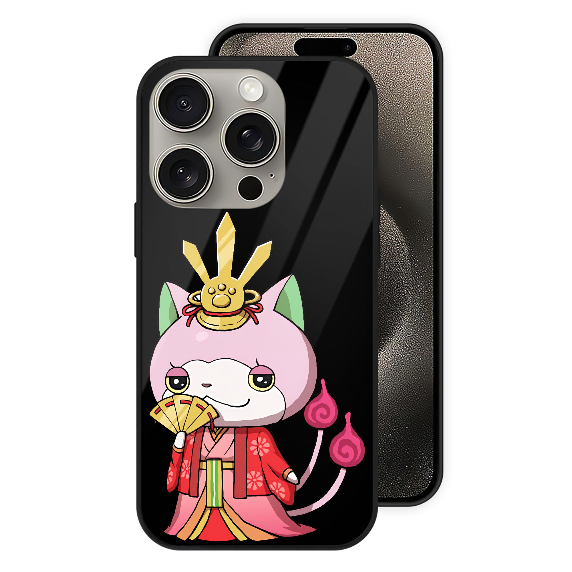 （画像用） 妖怪ウォッチ Yo-kai Watch 【iPhone15Pro対応】スマホケース 耐衝撃＆黄変防止 背面ガラス