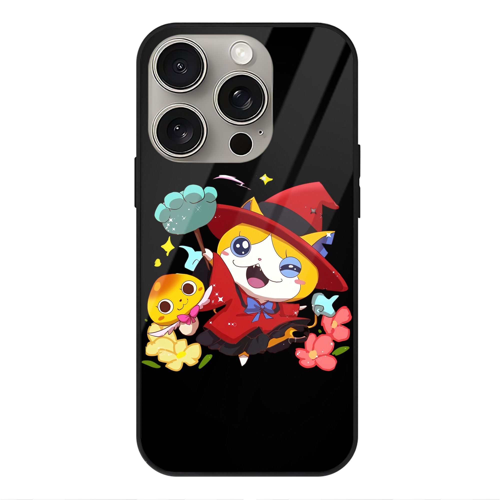 （画像用） 妖怪ウォッチ Yo-kai Watch 【iPhone15Pro対応】スマホケース 耐衝撃＆黄変防止 背面ガラス