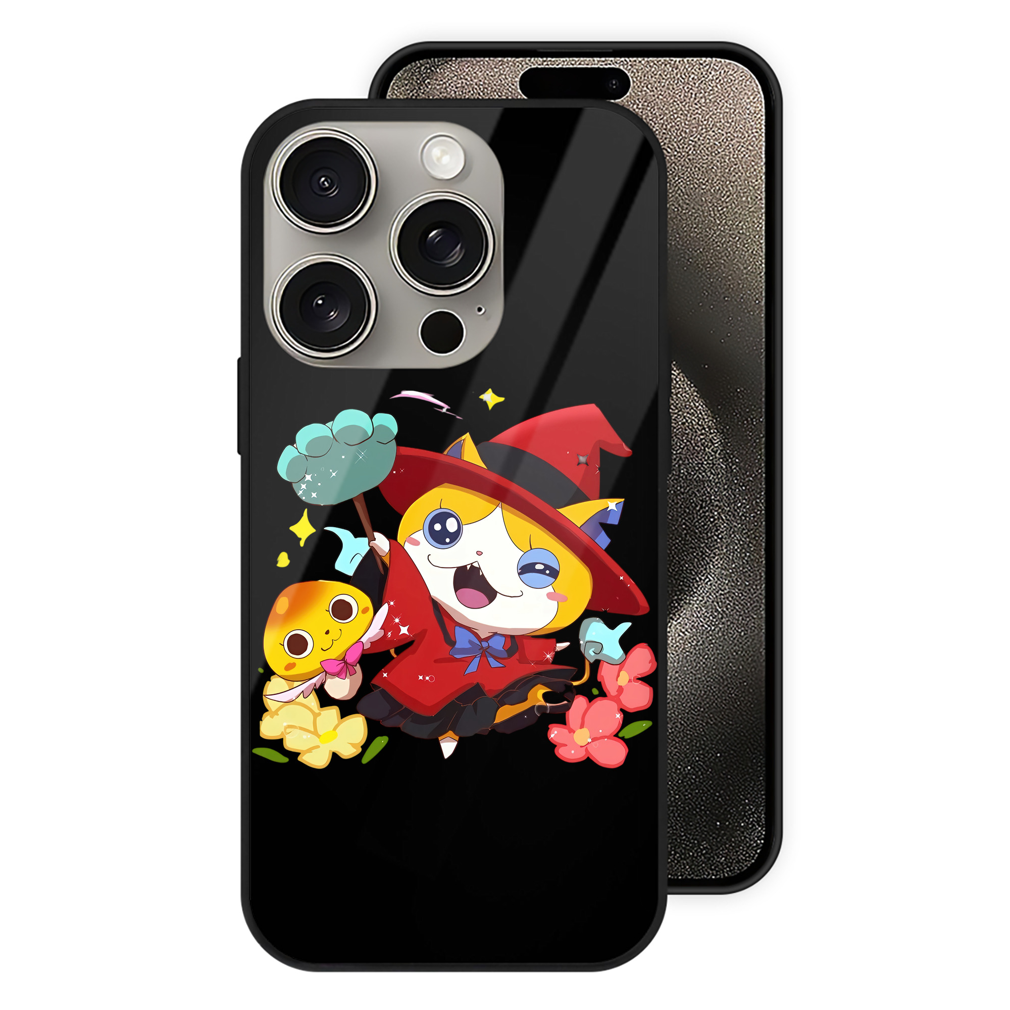 （画像用） 妖怪ウォッチ Yo-kai Watch 【iPhone15Pro対応】スマホケース 耐衝撃＆黄変防止 背面ガラス