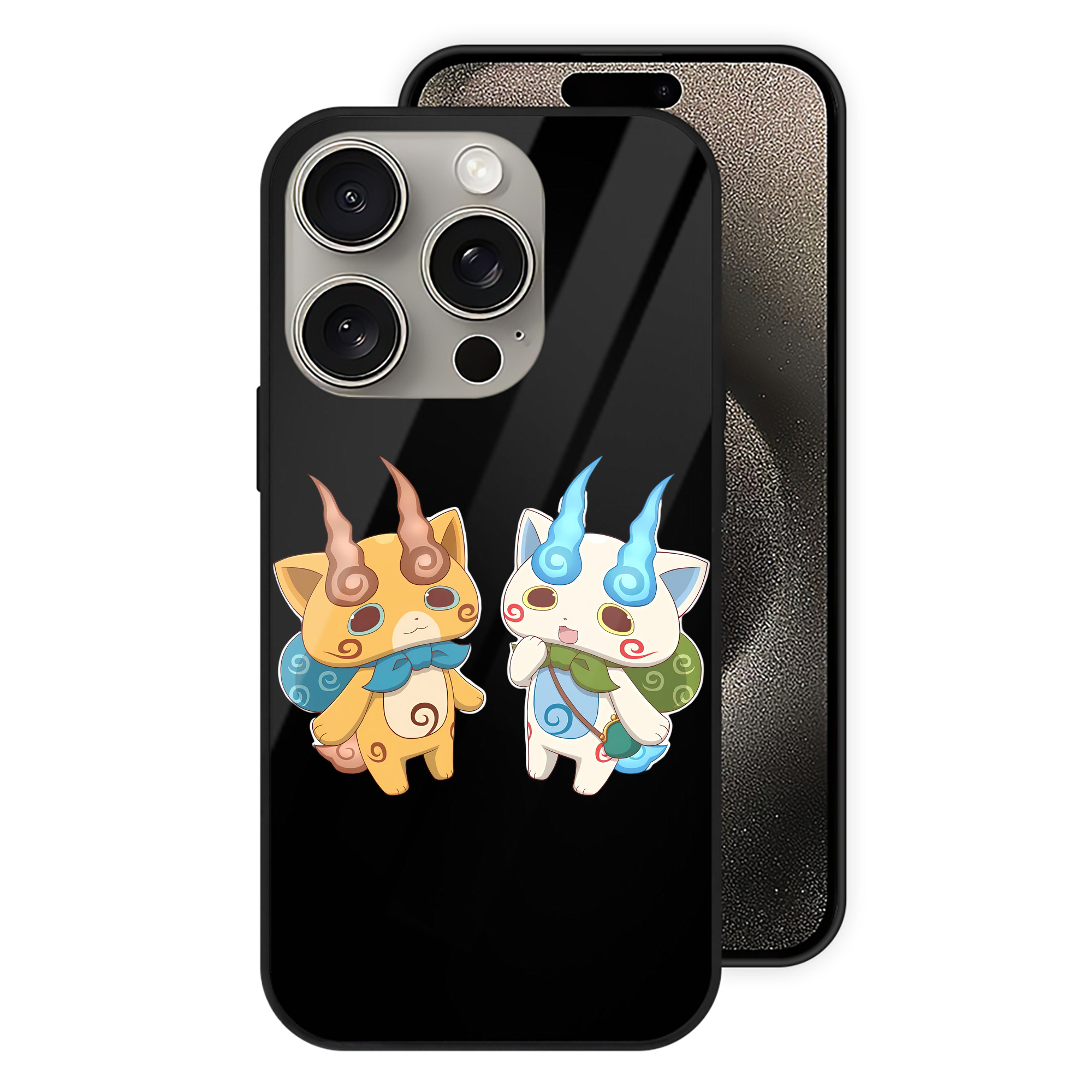 （画像用） 妖怪ウォッチ Yo-kai Watch 【iPhone15Pro対応】スマホケース 耐衝撃＆黄変防止 背面ガラス