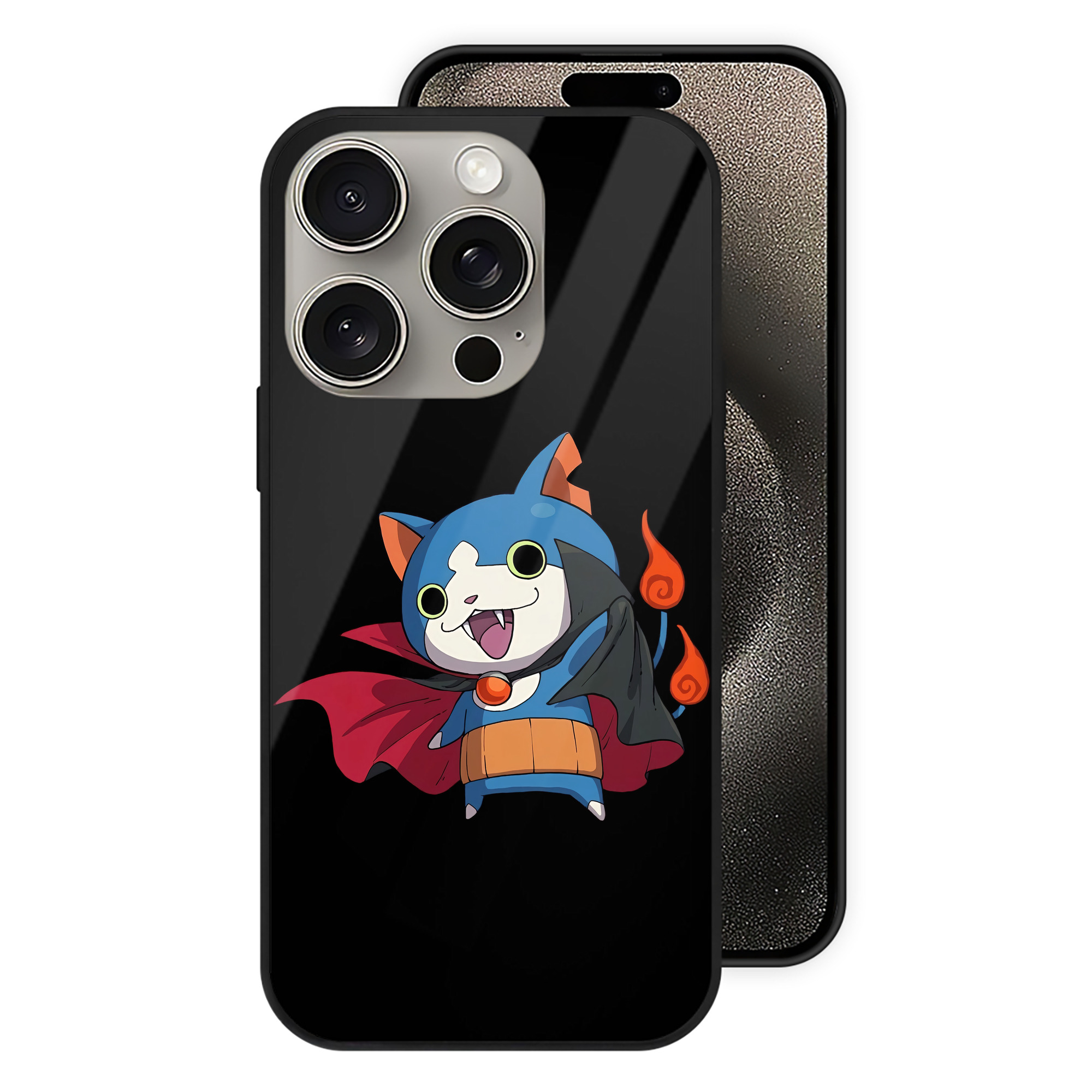 （画像用） 妖怪ウォッチ Yo-kai Watch 【iPhone15Pro対応】スマホケース 耐衝撃＆黄変防止 背面ガラス