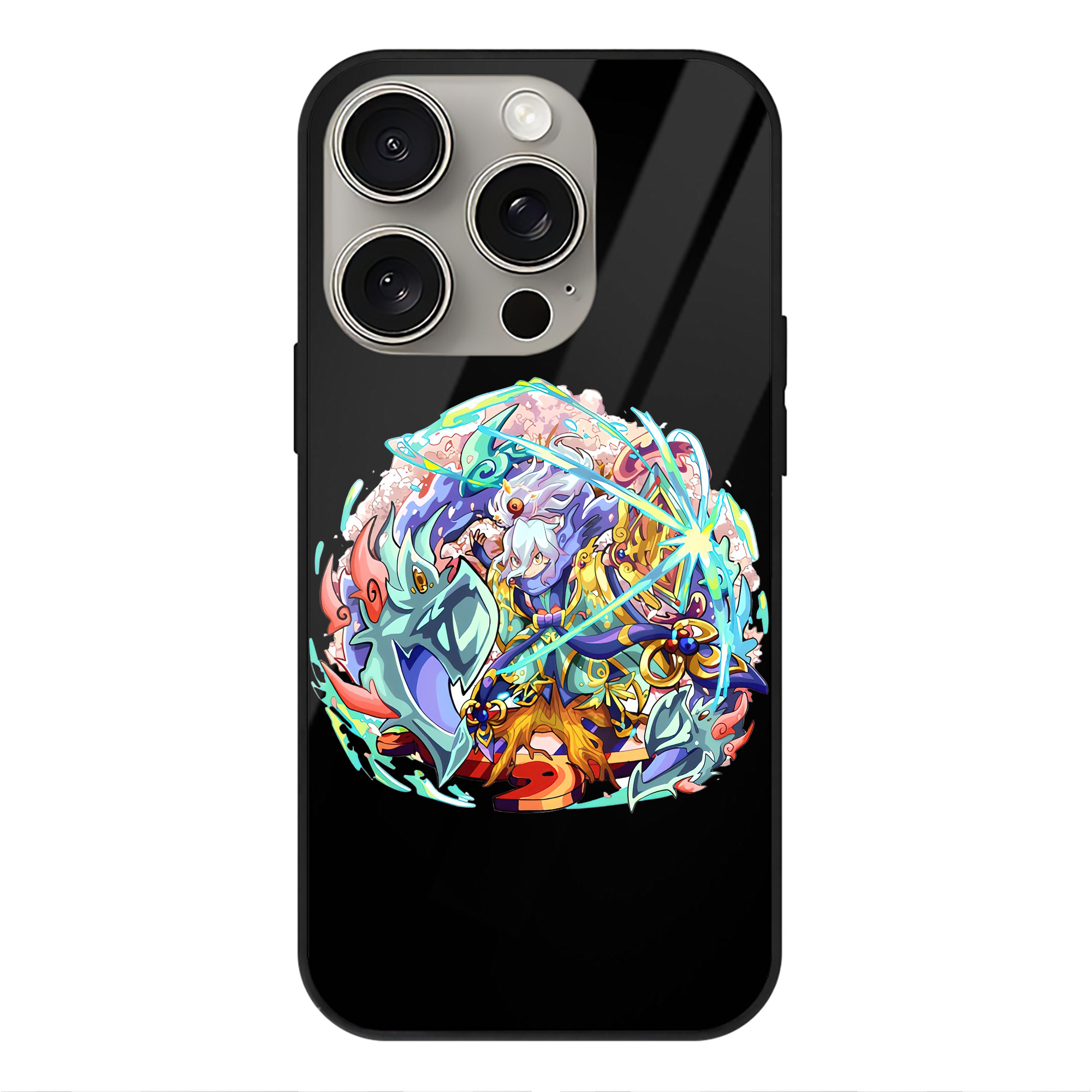 （画像用） 妖怪ウォッチ Yo-kai Watch 【iPhone15Pro対応】スマホケース 耐衝撃＆黄変防止 背面ガラス