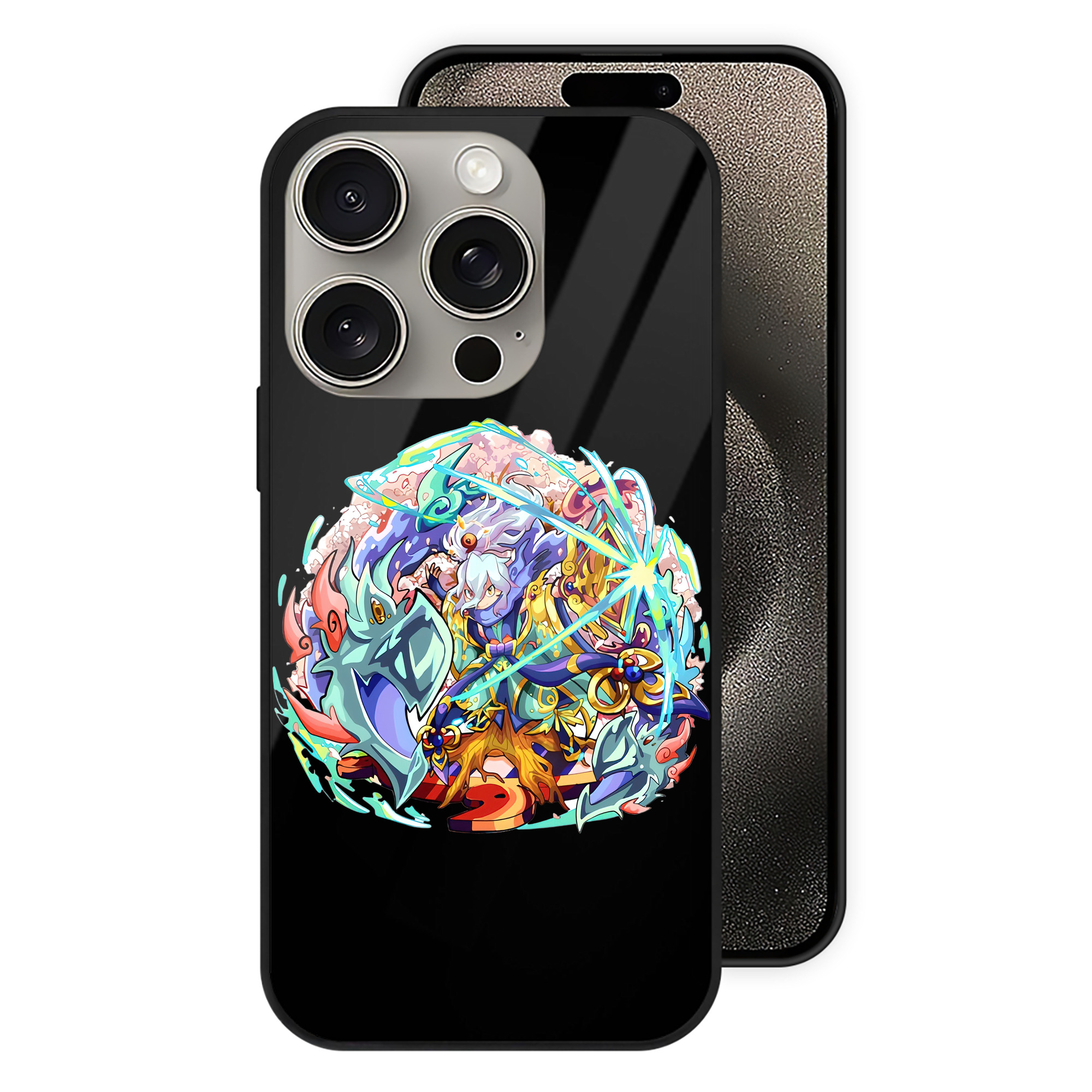 （画像用） 妖怪ウォッチ Yo-kai Watch 【iPhone15Pro対応】スマホケース 耐衝撃＆黄変防止 背面ガラス