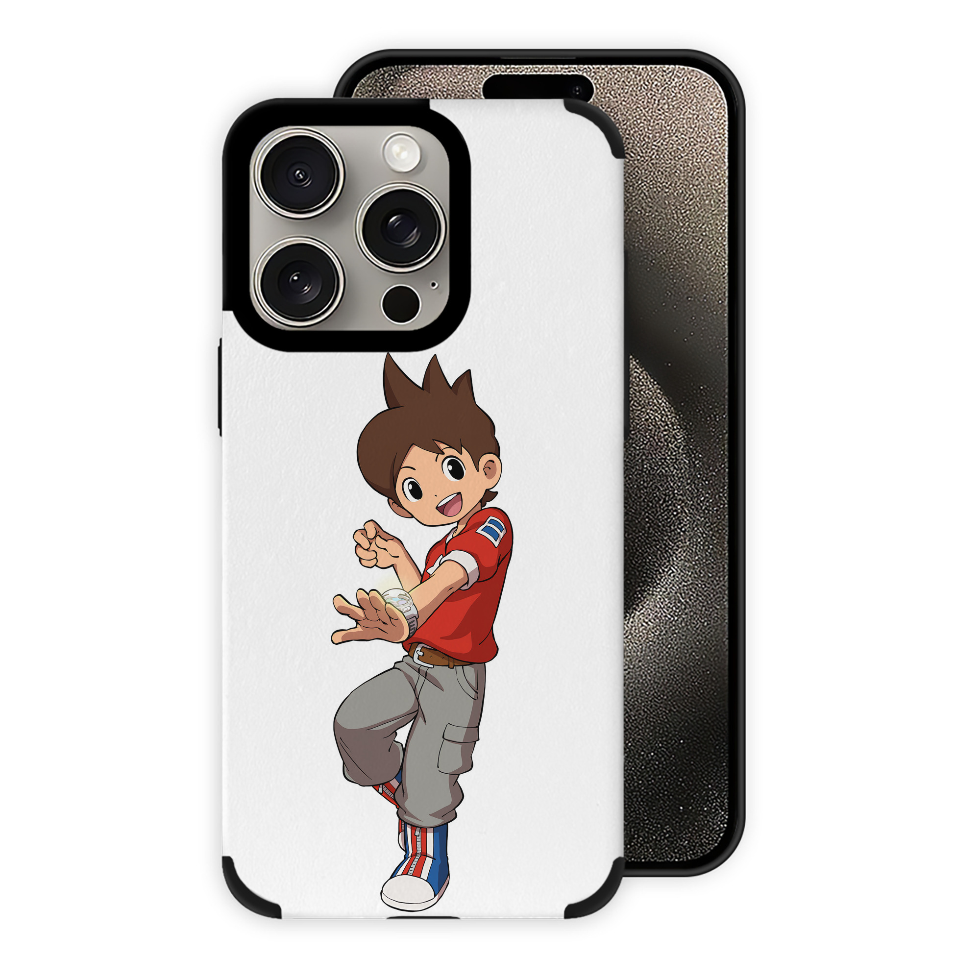 （画像用） 妖怪ウォッチ Yo-kai Watch 【iPhone15ProMax対応】 PUレザー スマホケース 耐衝撃＆黄変防止