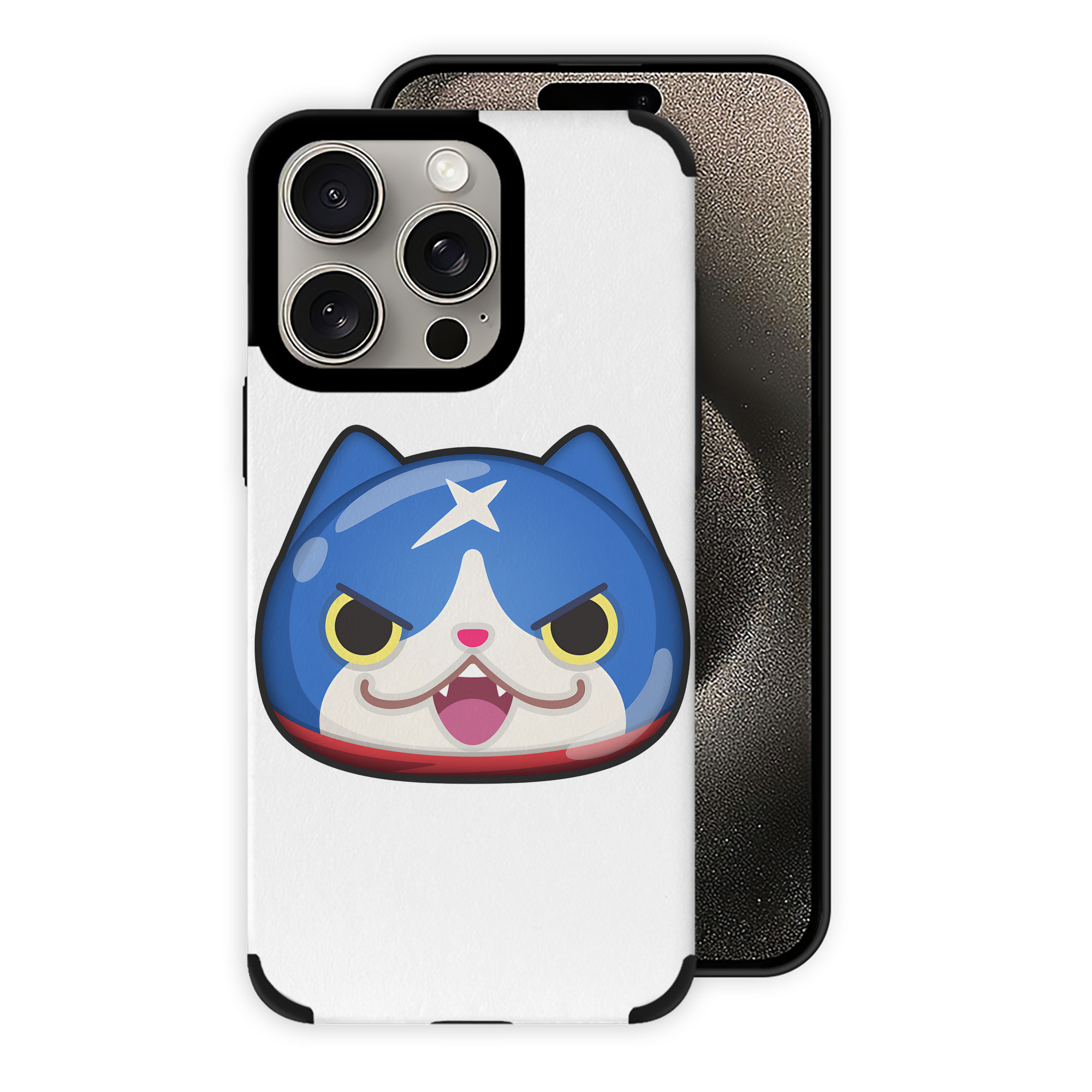 （画像用） 妖怪ウォッチ Yo-kai Watch 【iPhone15ProMax対応】 PUレザー スマホケース 耐衝撃＆黄変防止