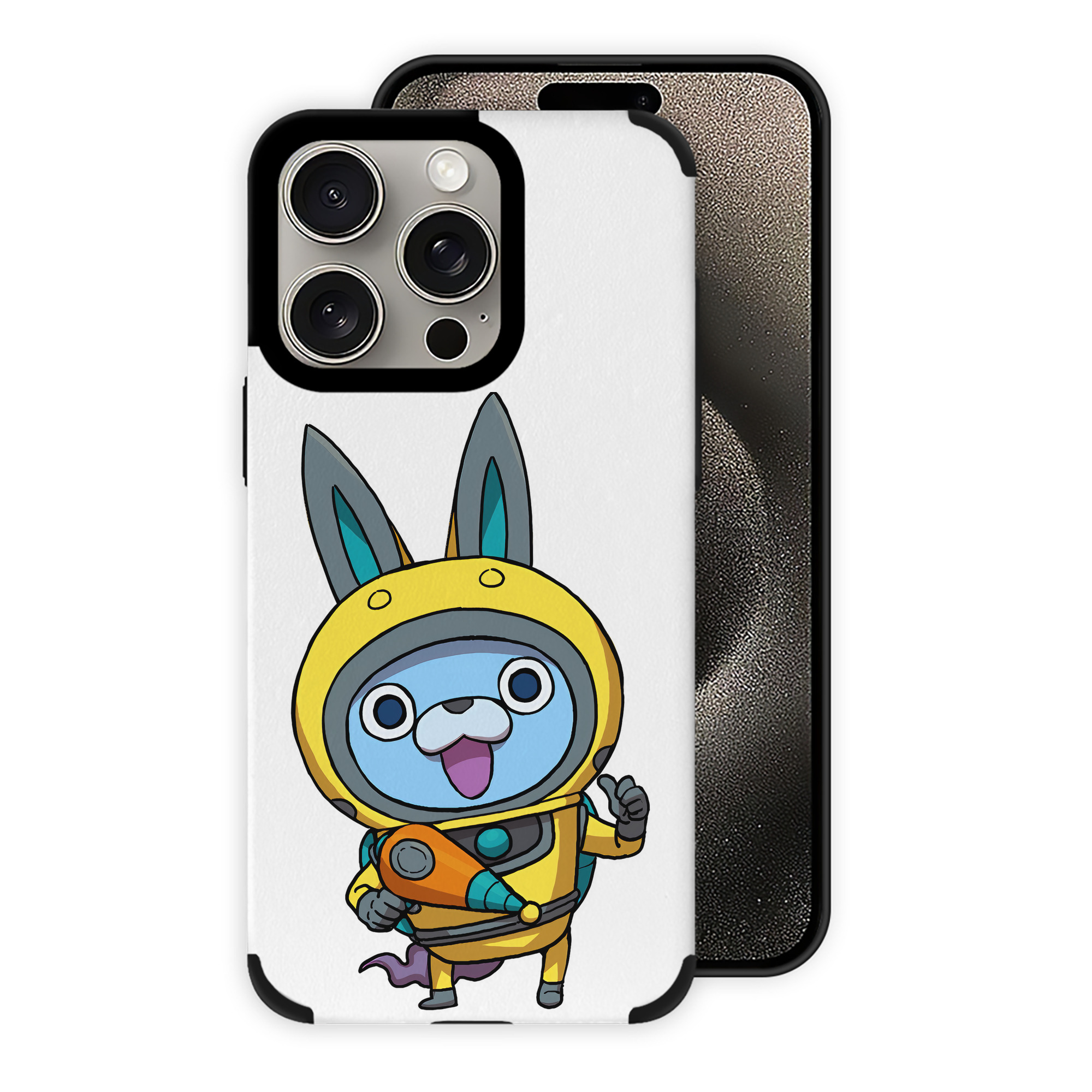 （画像用） 妖怪ウォッチ Yo-kai Watch 【iPhone15ProMax対応】 PUレザー スマホケース 耐衝撃＆黄変防止