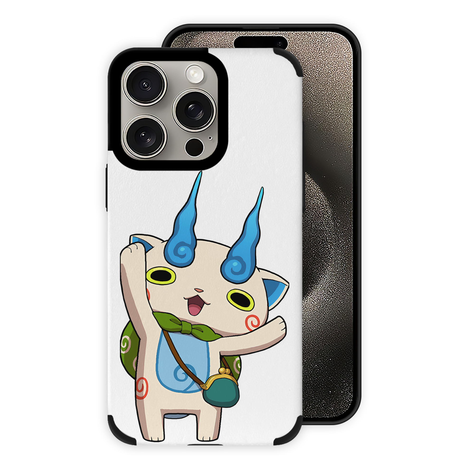 （画像用） 妖怪ウォッチ Yo-kai Watch 【iPhone15ProMax対応】 PUレザー スマホケース 耐衝撃＆黄変防止