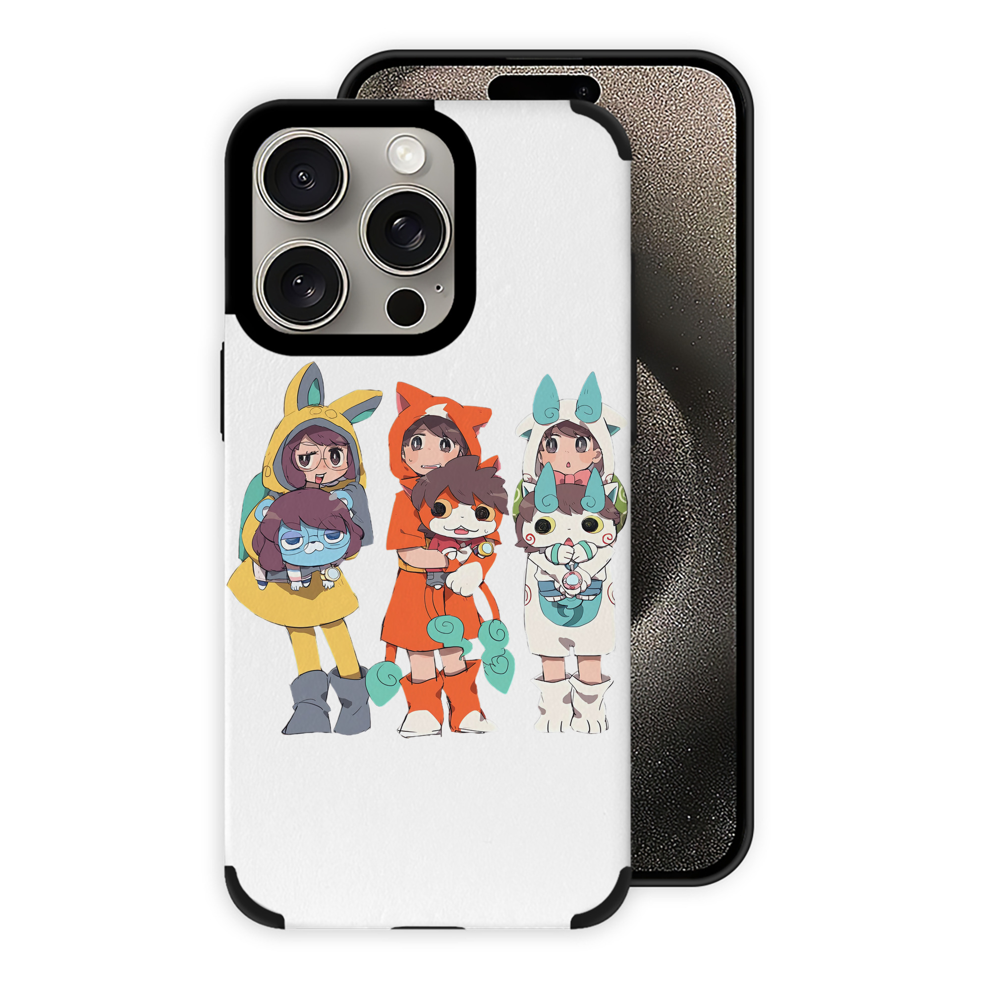 （画像用） 妖怪ウォッチ Yo-kai Watch 【iPhone15ProMax対応】 PUレザー スマホケース 耐衝撃＆黄変防止