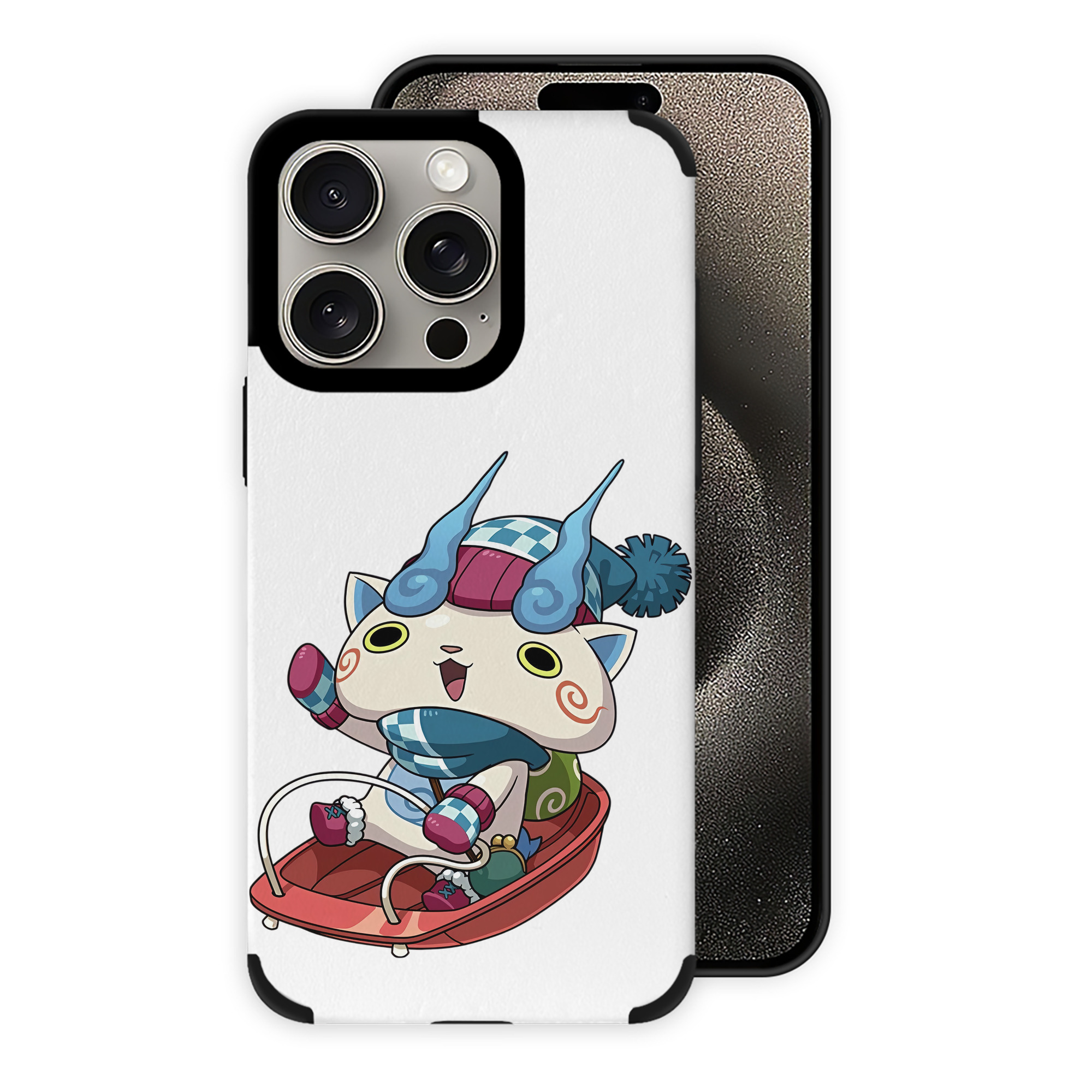 （画像用） 妖怪ウォッチ Yo-kai Watch 【iPhone15ProMax対応】 PUレザー スマホケース 耐衝撃＆黄変防止