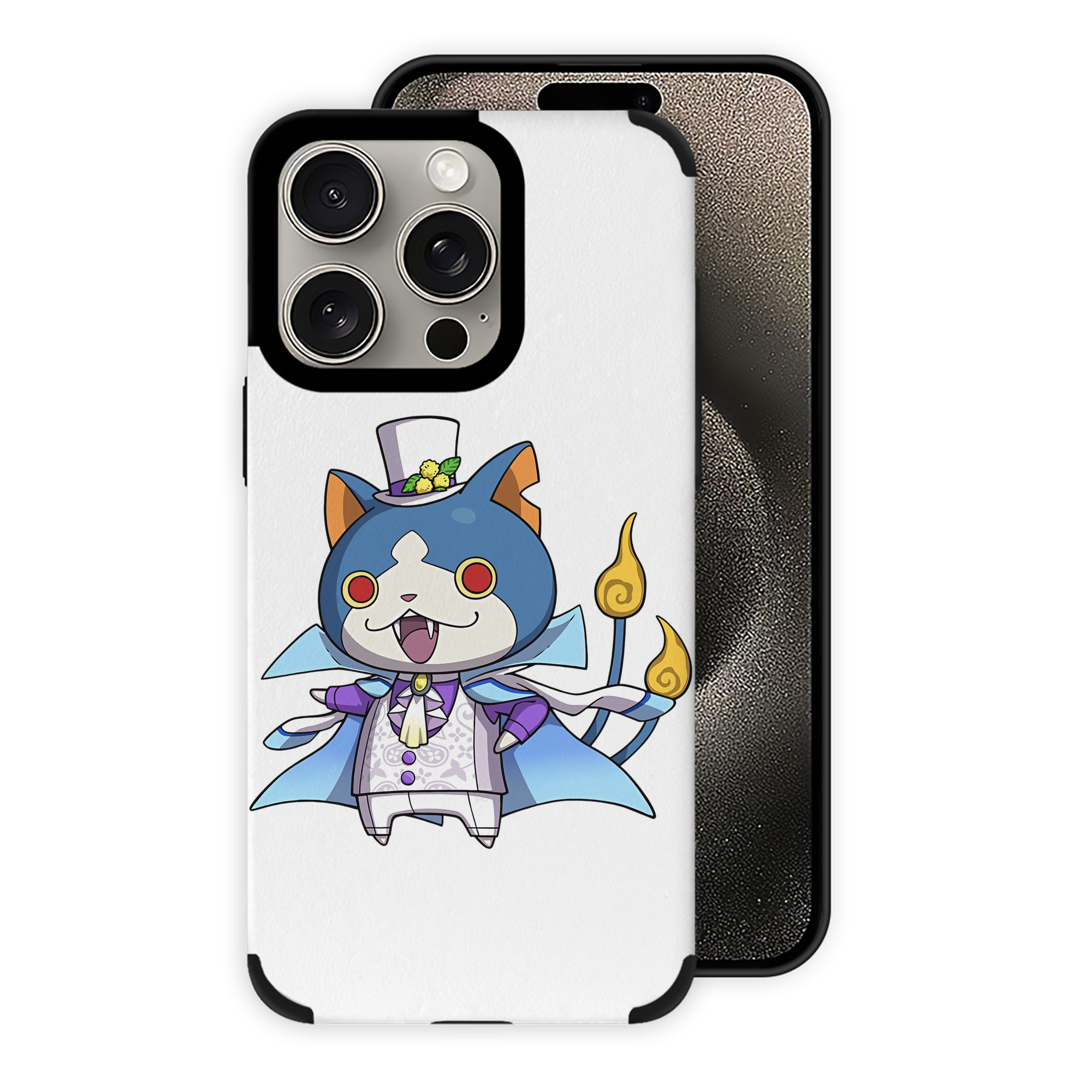 （画像用） 妖怪ウォッチ Yo-kai Watch 【iPhone15ProMax対応】 PUレザー スマホケース 耐衝撃＆黄変防止