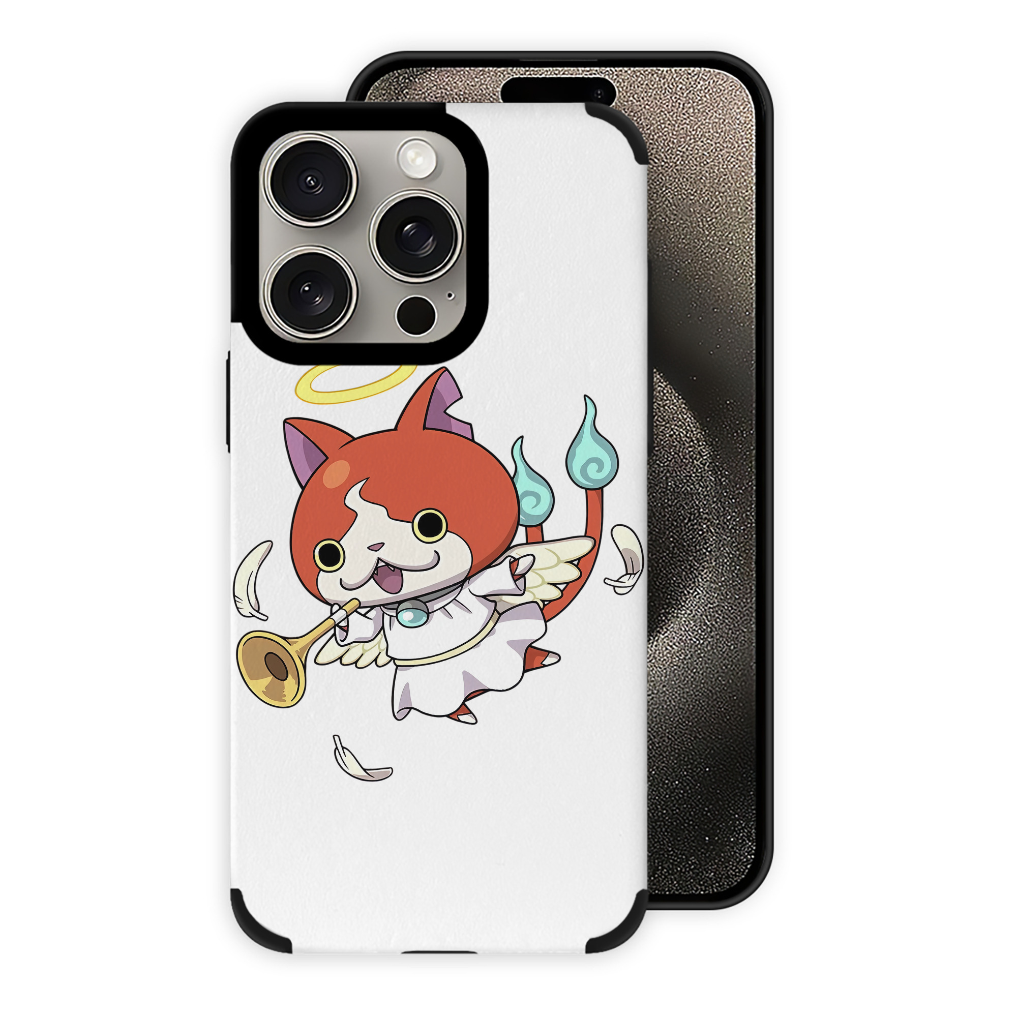 （画像用） 妖怪ウォッチ Yo-kai Watch 【iPhone15ProMax対応】 PUレザー スマホケース 耐衝撃＆黄変防止
