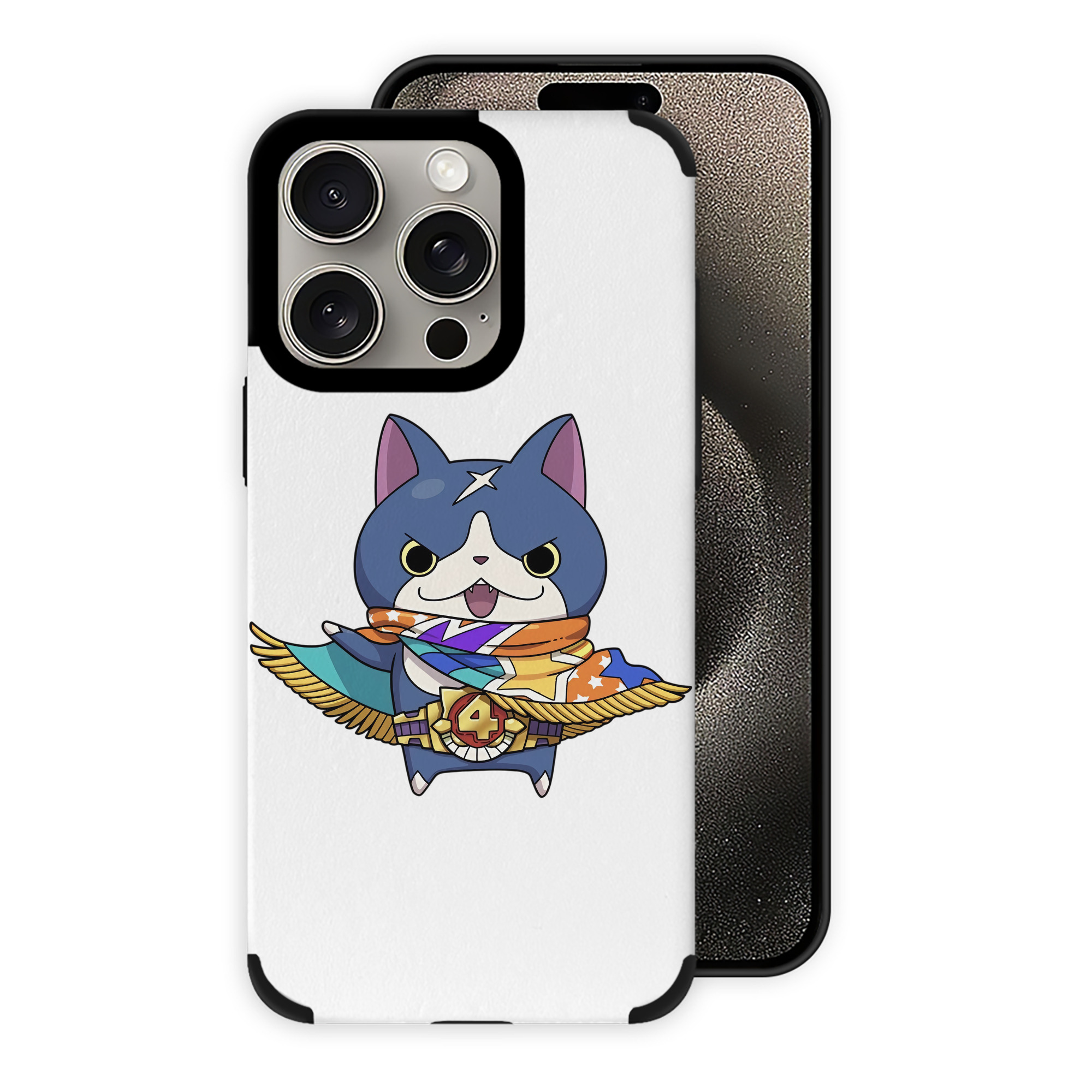 （画像用） 妖怪ウォッチ Yo-kai Watch 【iPhone15ProMax対応】 PUレザー スマホケース 耐衝撃＆黄変防止