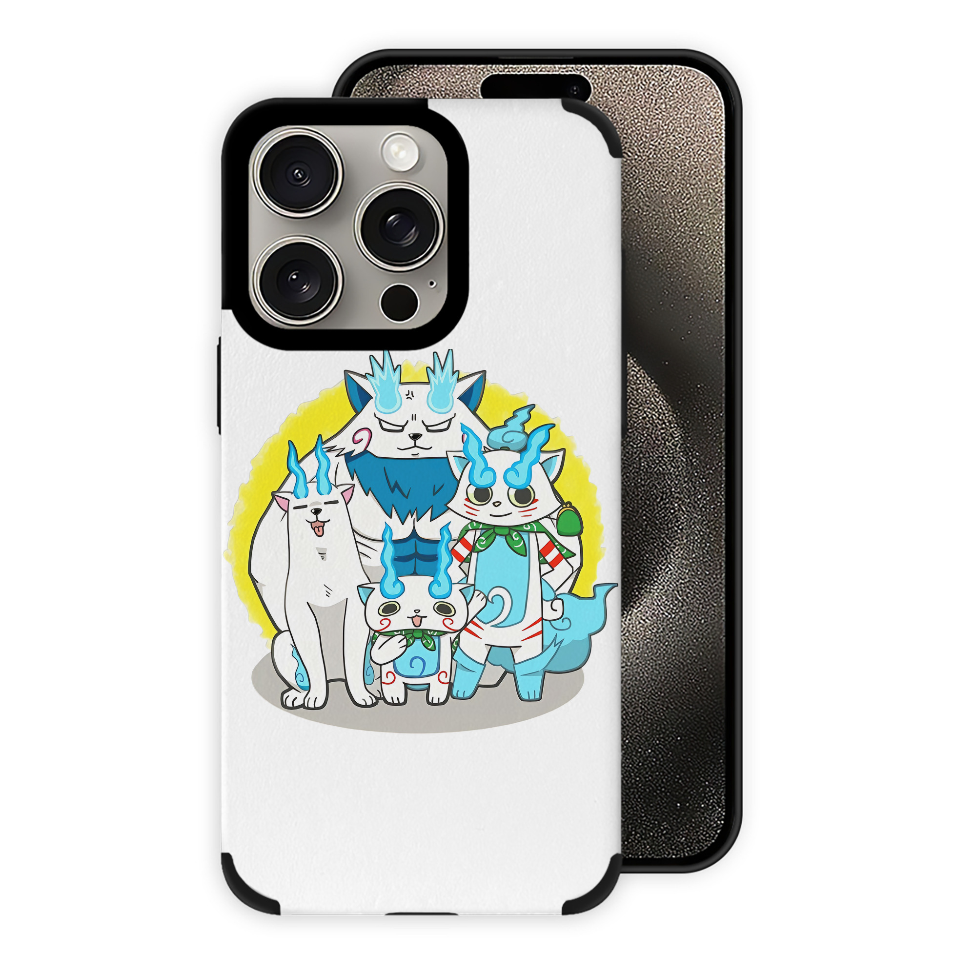 （画像用） 妖怪ウォッチ Yo-kai Watch 【iPhone15ProMax対応】 PUレザー スマホケース 耐衝撃＆黄変防止