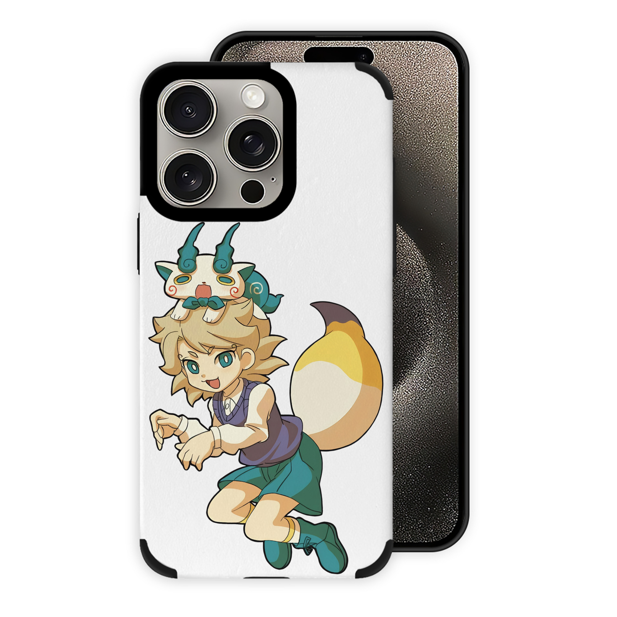 （画像用） 妖怪ウォッチ Yo-kai Watch 【iPhone15ProMax対応】 PUレザー スマホケース 耐衝撃＆黄変防止
