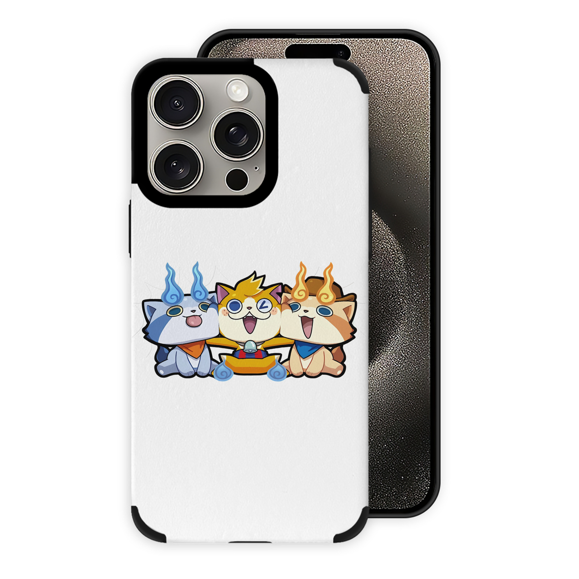 （画像用） 妖怪ウォッチ Yo-kai Watch 【iPhone15ProMax対応】 PUレザー スマホケース 耐衝撃＆黄変防止