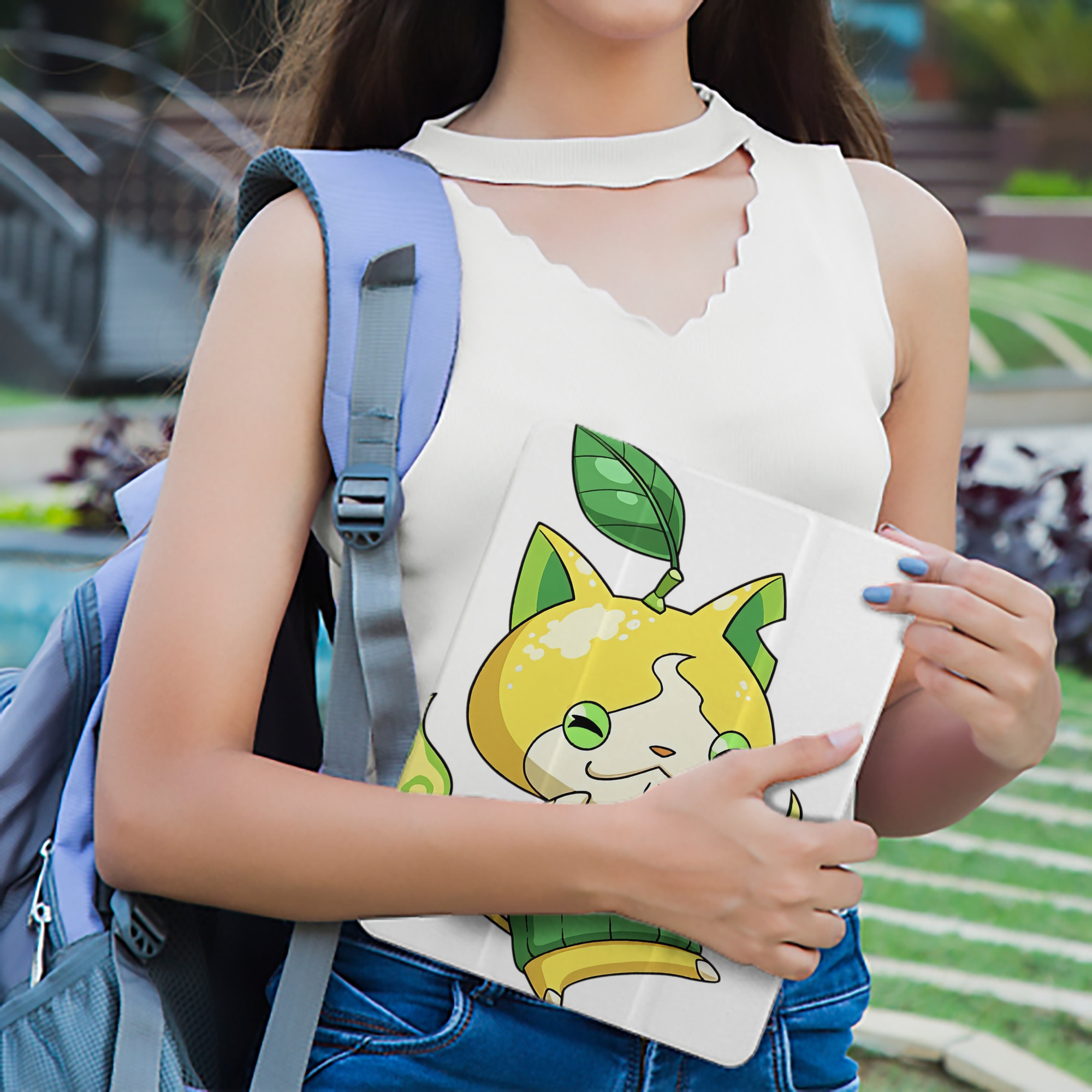 妖怪ウォッチ Yo-kai Watch IPad ケース ペン収納付き 三つ折りスタンド PUレザー×シリコン 対応機種9.5/10.5/10.9インチ