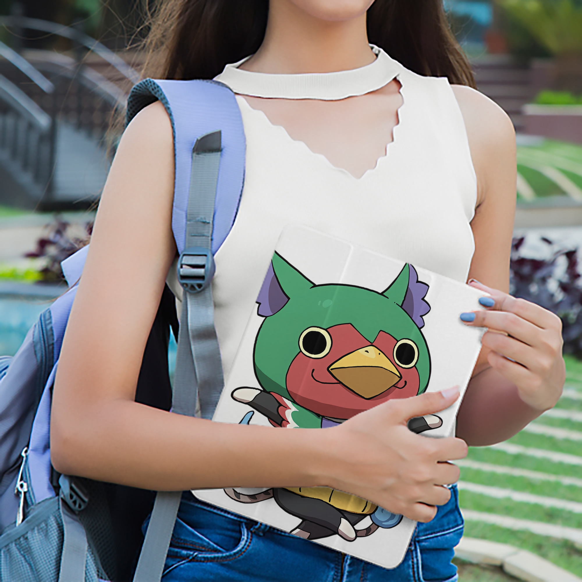 妖怪ウォッチ Yo-kai Watch IPad ケース ペン収納付き 三つ折りスタンド PUレザー×シリコン 対応機種9.5/10.5/10.9インチ