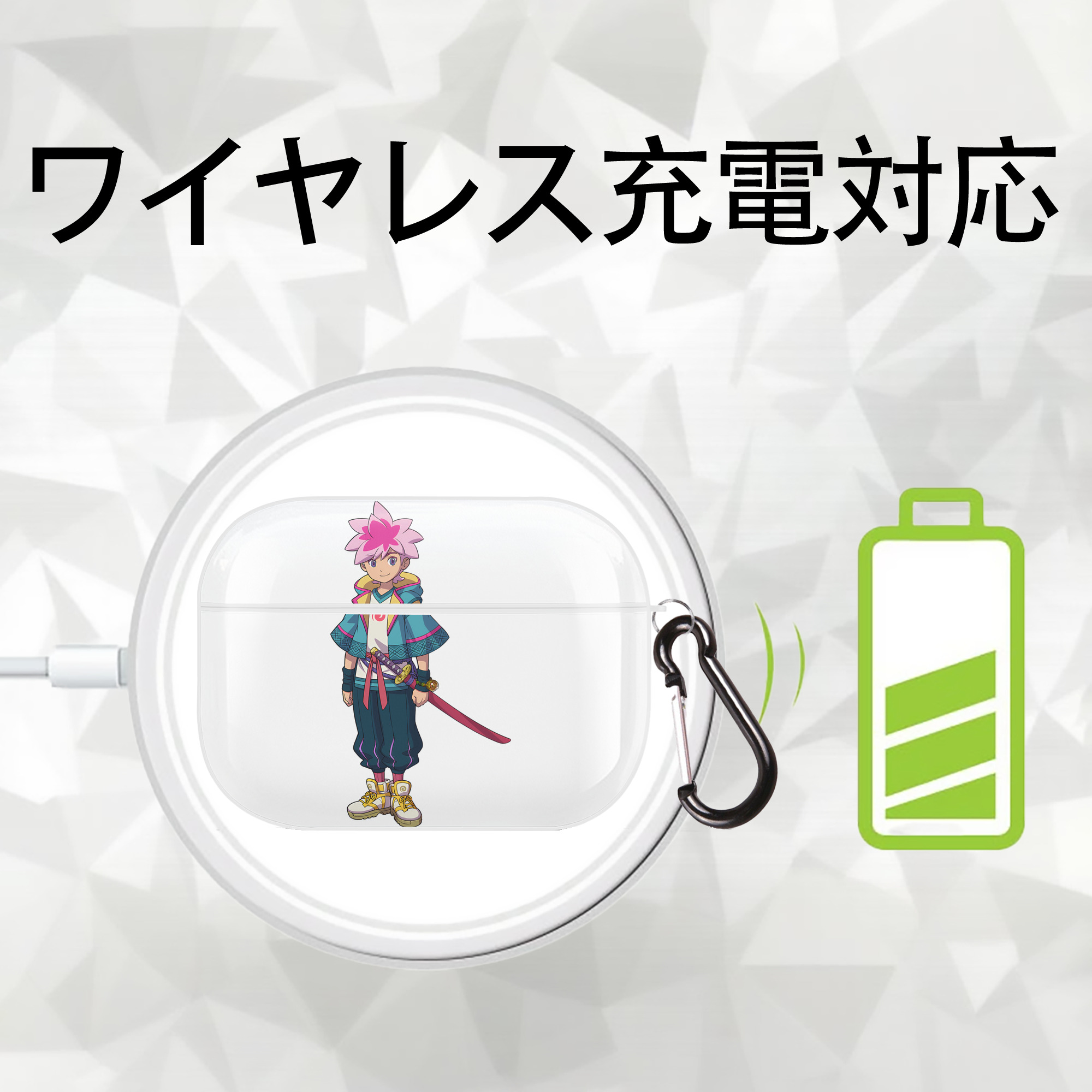 妖怪ウォッチ Yo-kai Watch 【AirPods Pro用】ハードシェル保護ケース 耐衝撃・防指紋・カラビナ付き商品仕様