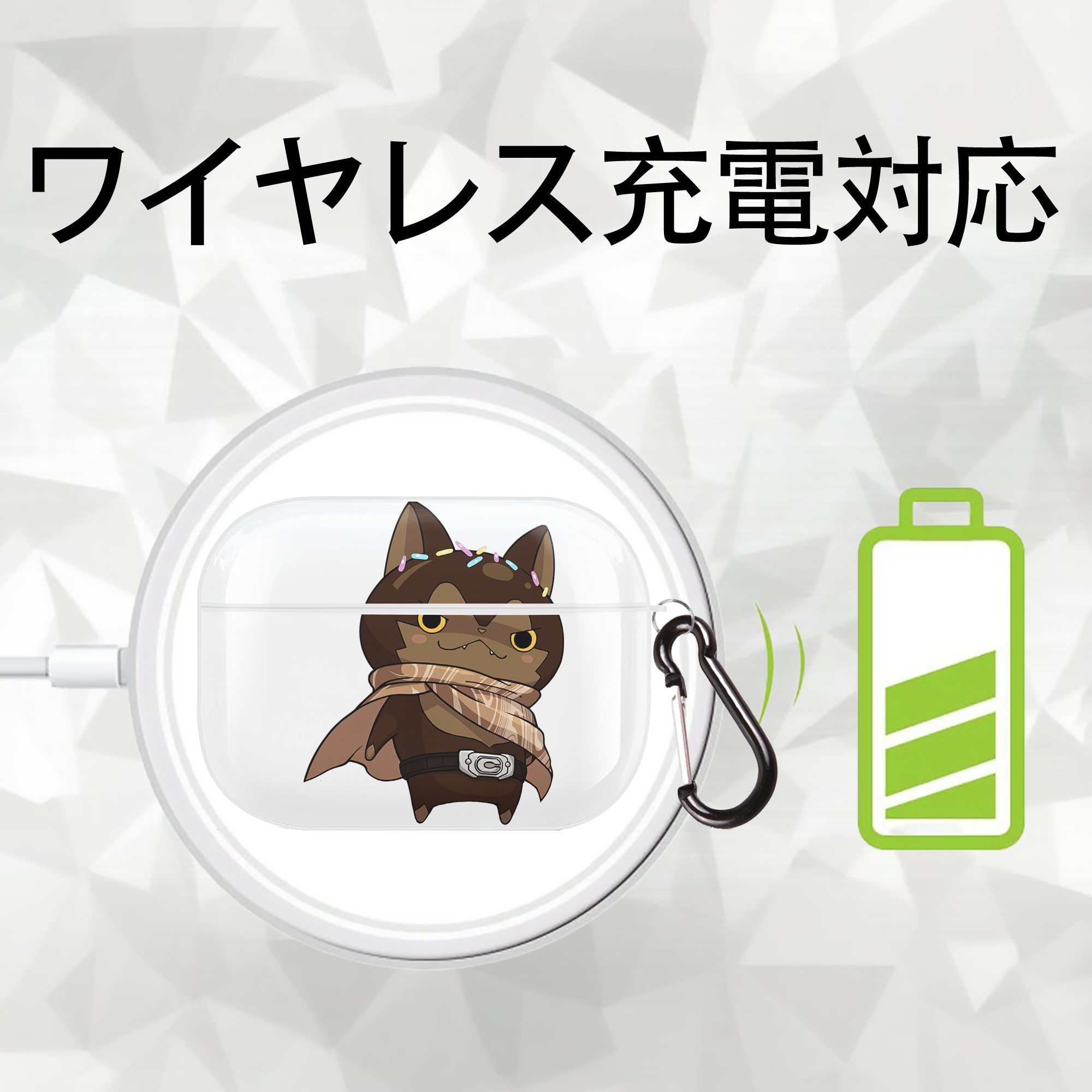 妖怪ウォッチ Yo-kai Watch 【AirPods Pro用】ハードシェル保護ケース 耐衝撃・防指紋・カラビナ付き商品仕様