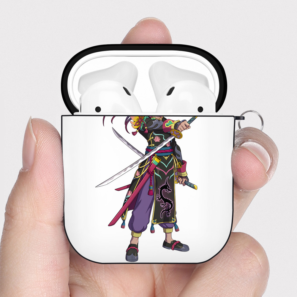 （画像用） 妖怪ウォッチ Yo-kai Watch AirPods 第2世代保護ケース ハードシェル ブラック 耐衝撃・防指紋・カラビナ付き