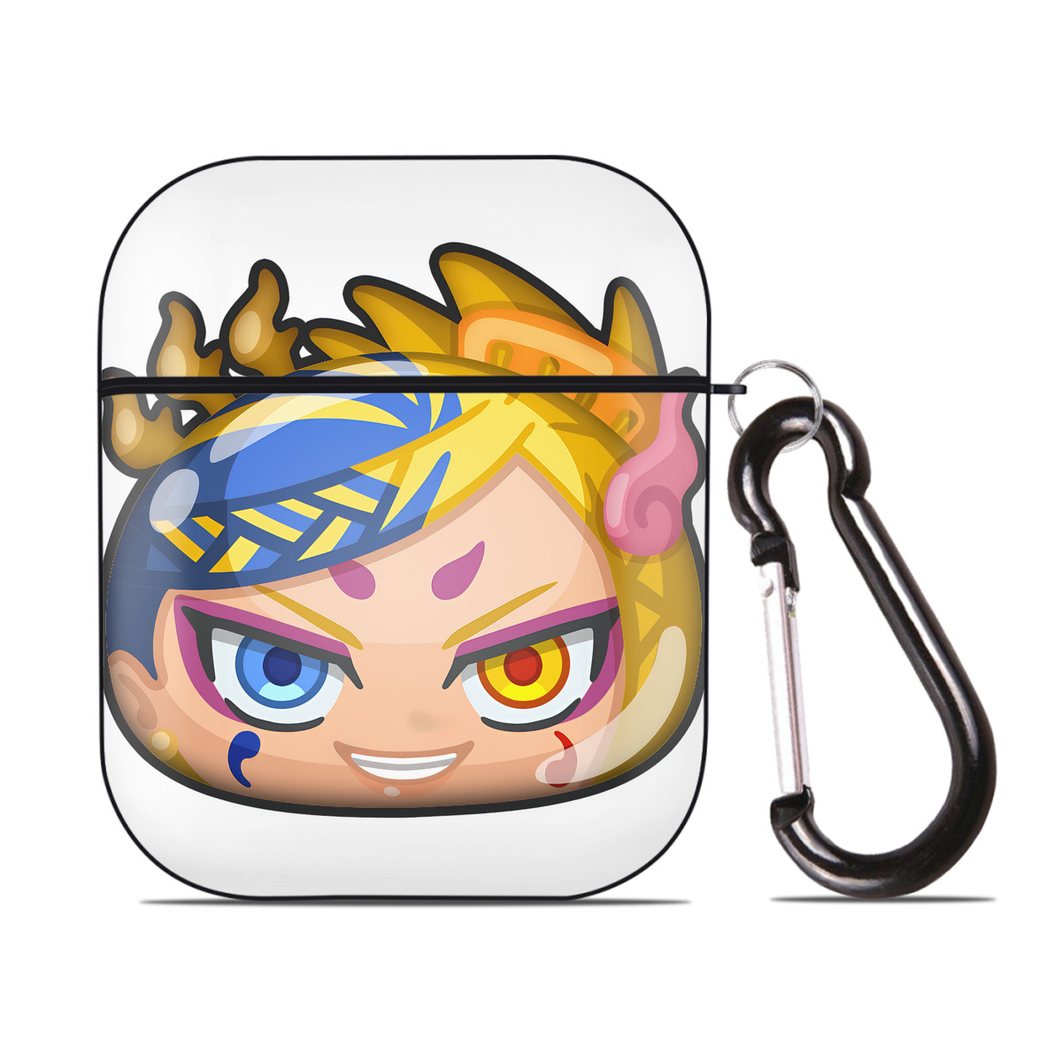 （画像用） 妖怪ウォッチ Yo-kai Watch AirPods 第2世代保護ケース ハードシェル ブラック 耐衝撃・防指紋・カラビナ付き