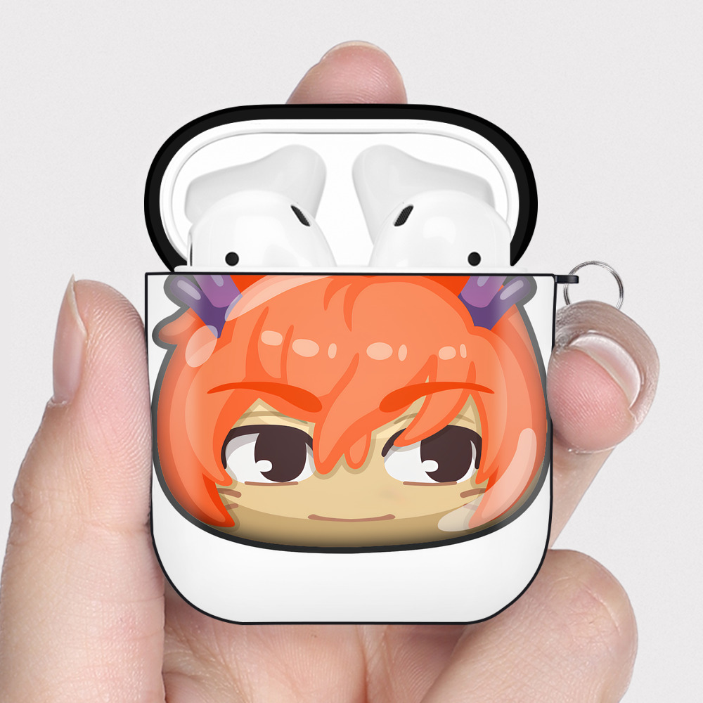 （画像用） 妖怪ウォッチ Yo-kai Watch AirPods 第2世代保護ケース ハードシェル ブラック 耐衝撃・防指紋・カラビナ付き