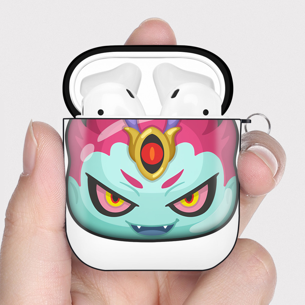 （画像用） 妖怪ウォッチ Yo-kai Watch AirPods 第2世代保護ケース ハードシェル ブラック 耐衝撃・防指紋・カラビナ付き