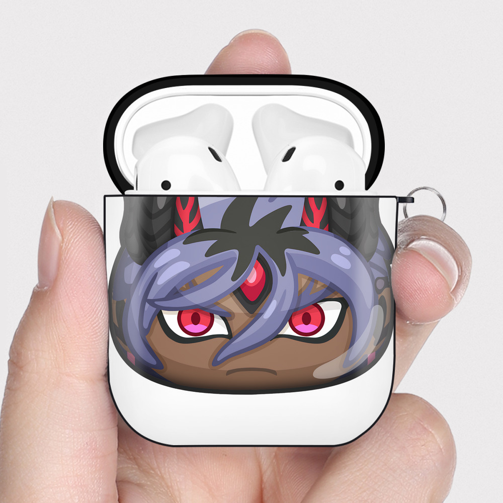 （画像用） 妖怪ウォッチ Yo-kai Watch AirPods 第2世代保護ケース ハードシェル ブラック 耐衝撃・防指紋・カラビナ付き
