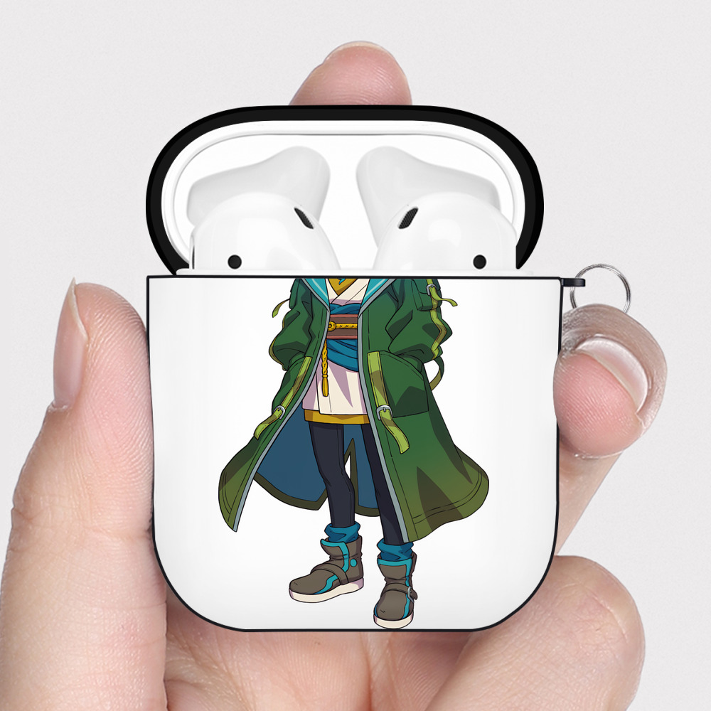 （画像用） 妖怪ウォッチ Yo-kai Watch AirPods 第2世代保護ケース ハードシェル ブラック 耐衝撃・防指紋・カラビナ付き