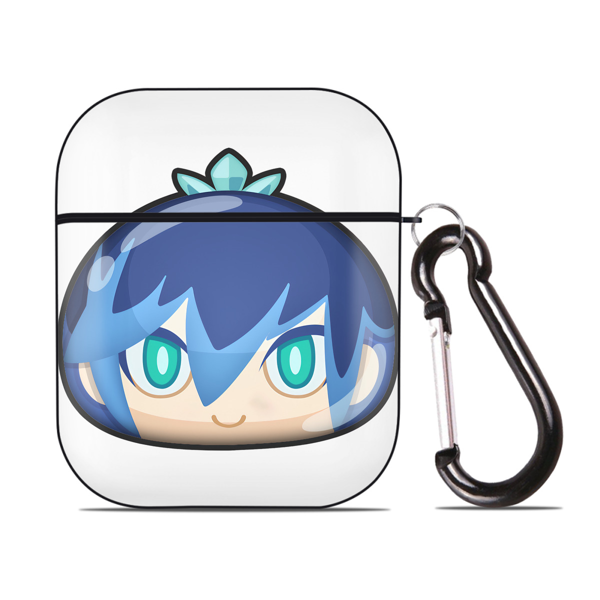（画像用） 妖怪ウォッチ Yo-kai Watch AirPods 第2世代保護ケース ハードシェル ブラック 耐衝撃・防指紋・カラビナ付き