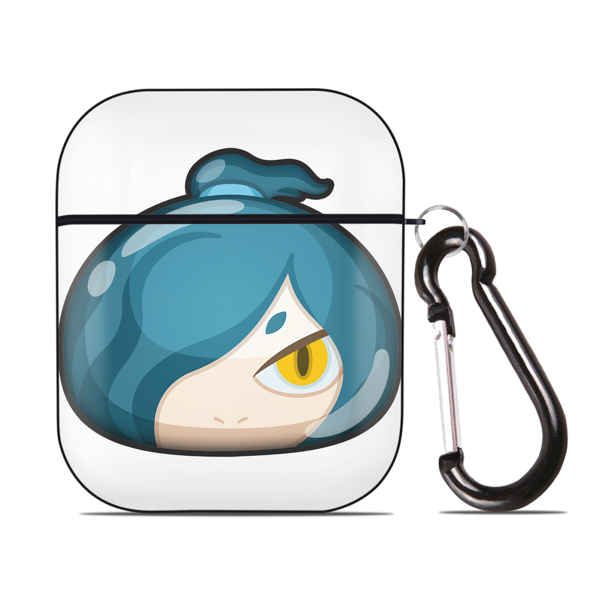 （画像用） 妖怪ウォッチ Yo-kai Watch AirPods 第2世代保護ケース ハードシェル ブラック 耐衝撃・防指紋・カラビナ付き