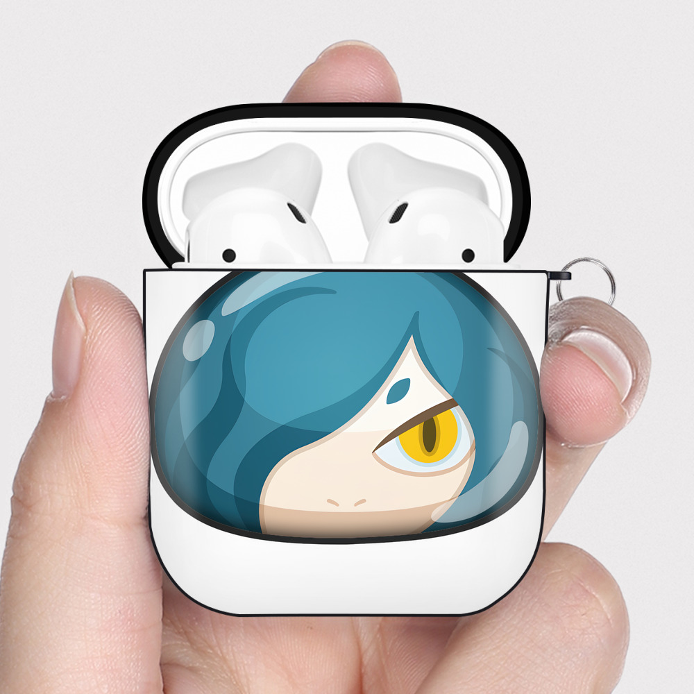 （画像用） 妖怪ウォッチ Yo-kai Watch AirPods 第2世代保護ケース ハードシェル ブラック 耐衝撃・防指紋・カラビナ付き
