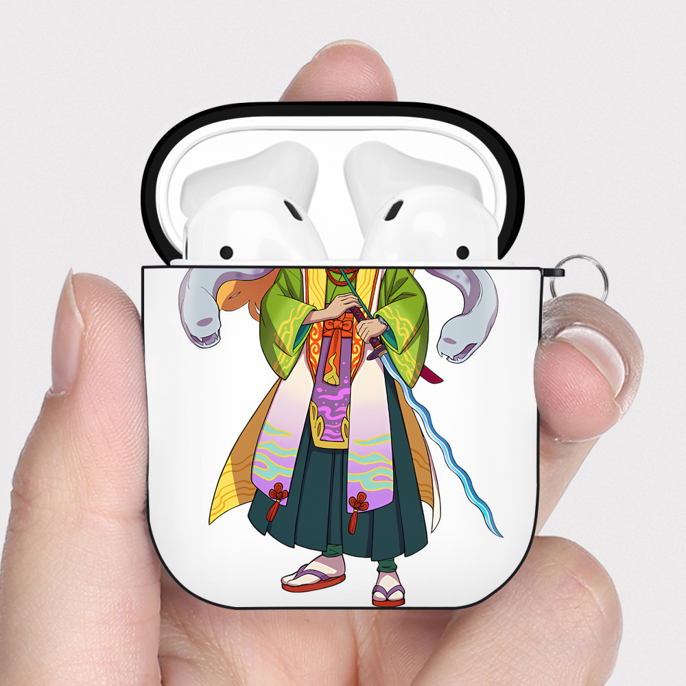 （画像用） 妖怪ウォッチ Yo-kai Watch AirPods 第2世代保護ケース ハードシェル ブラック 耐衝撃・防指紋・カラビナ付き