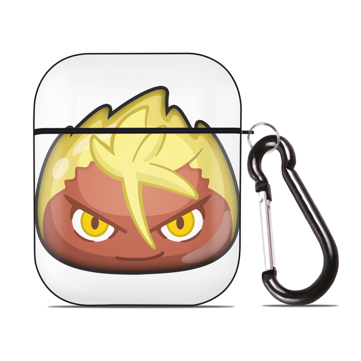 （画像用） 妖怪ウォッチ Yo-kai Watch AirPods 第2世代保護ケース ハードシェル ブラック 耐衝撃・防指紋・カラビナ付き