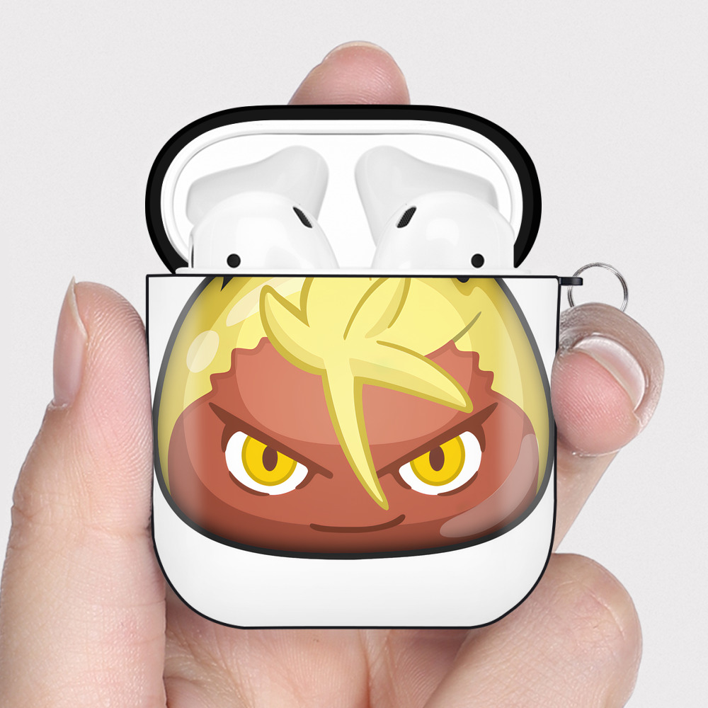 （画像用） 妖怪ウォッチ Yo-kai Watch AirPods 第2世代保護ケース ハードシェル ブラック 耐衝撃・防指紋・カラビナ付き