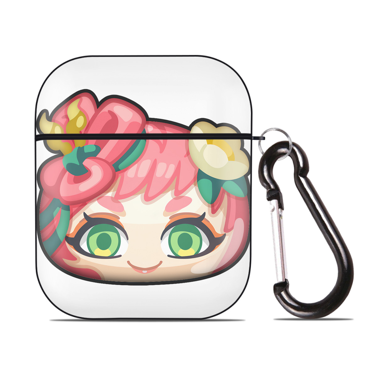 （画像用） 妖怪ウォッチ Yo-kai Watch AirPods 第2世代保護ケース ハードシェル ブラック 耐衝撃・防指紋・カラビナ付き