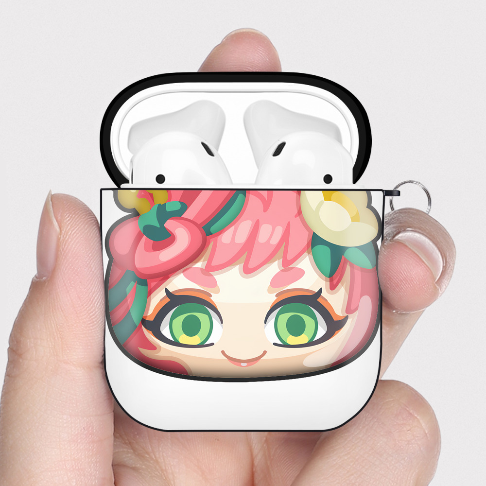 （画像用） 妖怪ウォッチ Yo-kai Watch AirPods 第2世代保護ケース ハードシェル ブラック 耐衝撃・防指紋・カラビナ付き