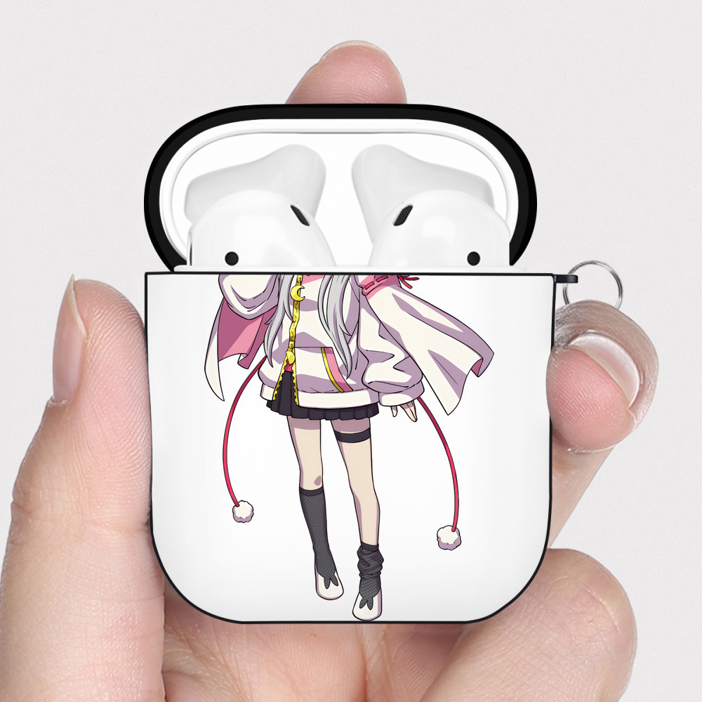 （画像用） 妖怪ウォッチ Yo-kai Watch AirPods 第2世代保護ケース ハードシェル ブラック 耐衝撃・防指紋・カラビナ付き