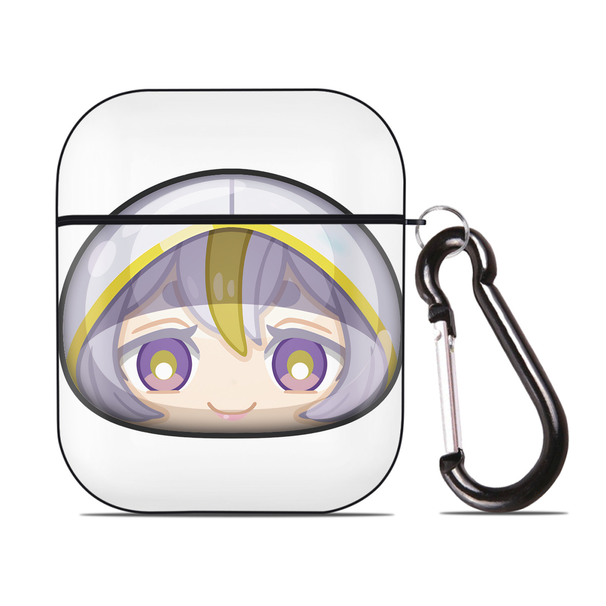 （画像用） 妖怪ウォッチ Yo-kai Watch AirPods 第2世代保護ケース ハードシェル ブラック 耐衝撃・防指紋・カラビナ付き