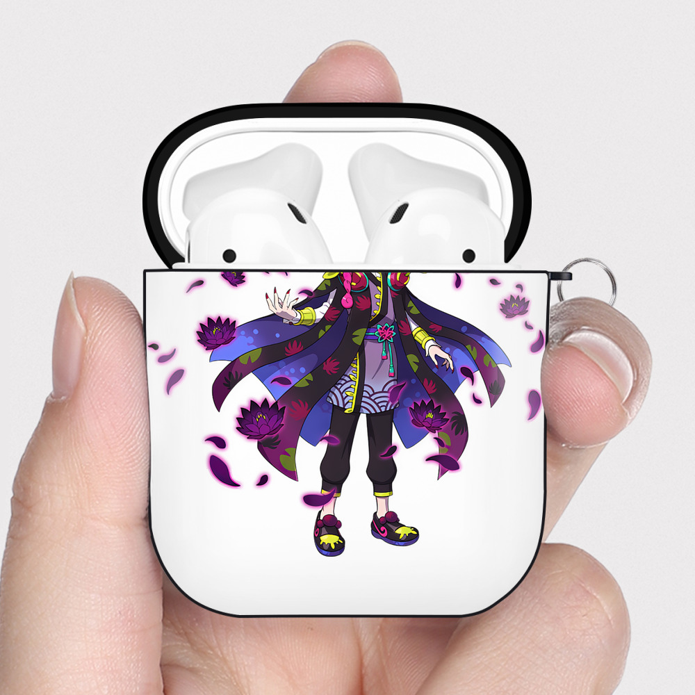 （画像用） 妖怪ウォッチ Yo-kai Watch AirPods 第2世代保護ケース ハードシェル ブラック 耐衝撃・防指紋・カラビナ付き