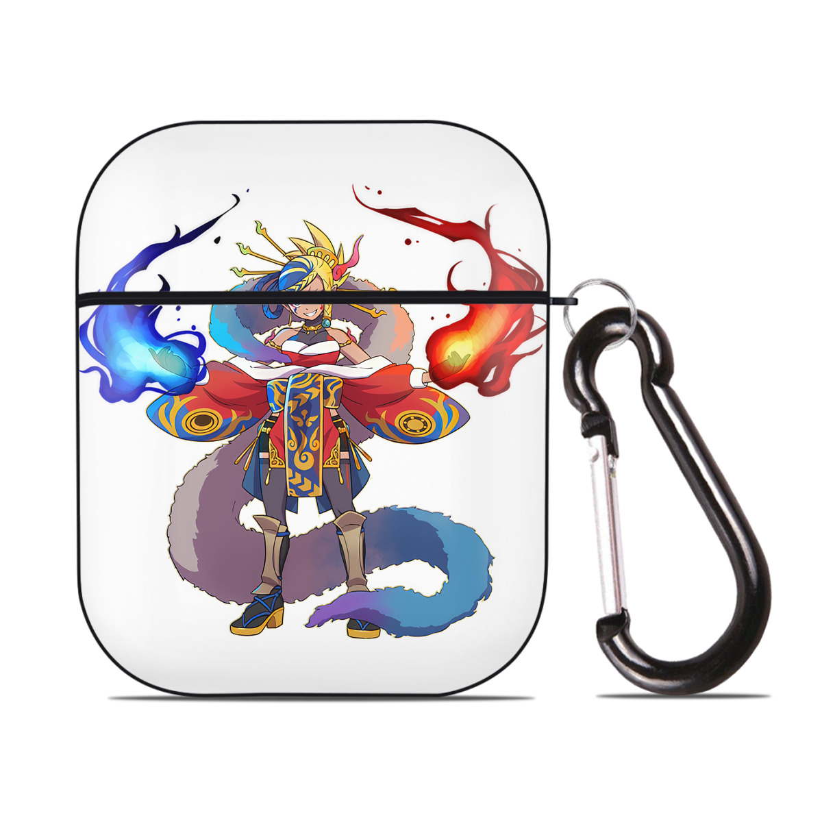 （画像用） 妖怪ウォッチ Yo-kai Watch AirPods 第2世代保護ケース ハードシェル ブラック 耐衝撃・防指紋・カラビナ付き