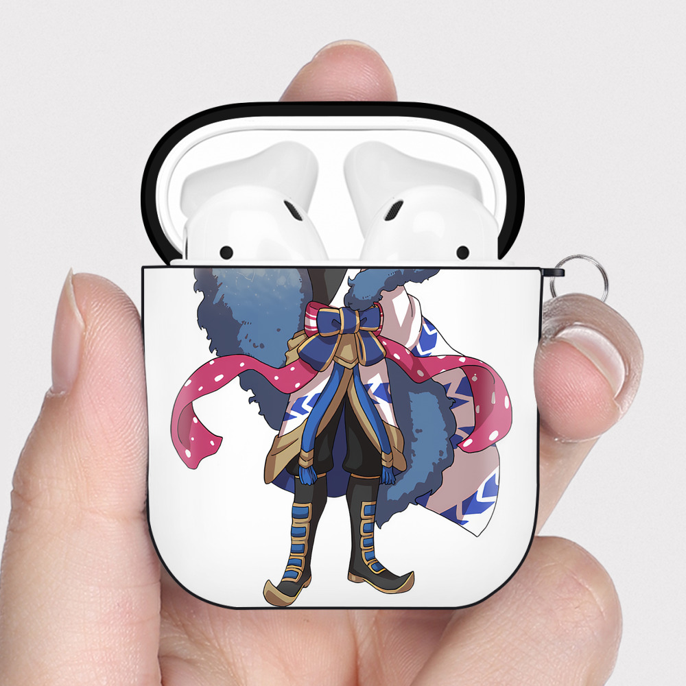 （画像用） 妖怪ウォッチ Yo-kai Watch AirPods 第2世代保護ケース ハードシェル ブラック 耐衝撃・防指紋・カラビナ付き