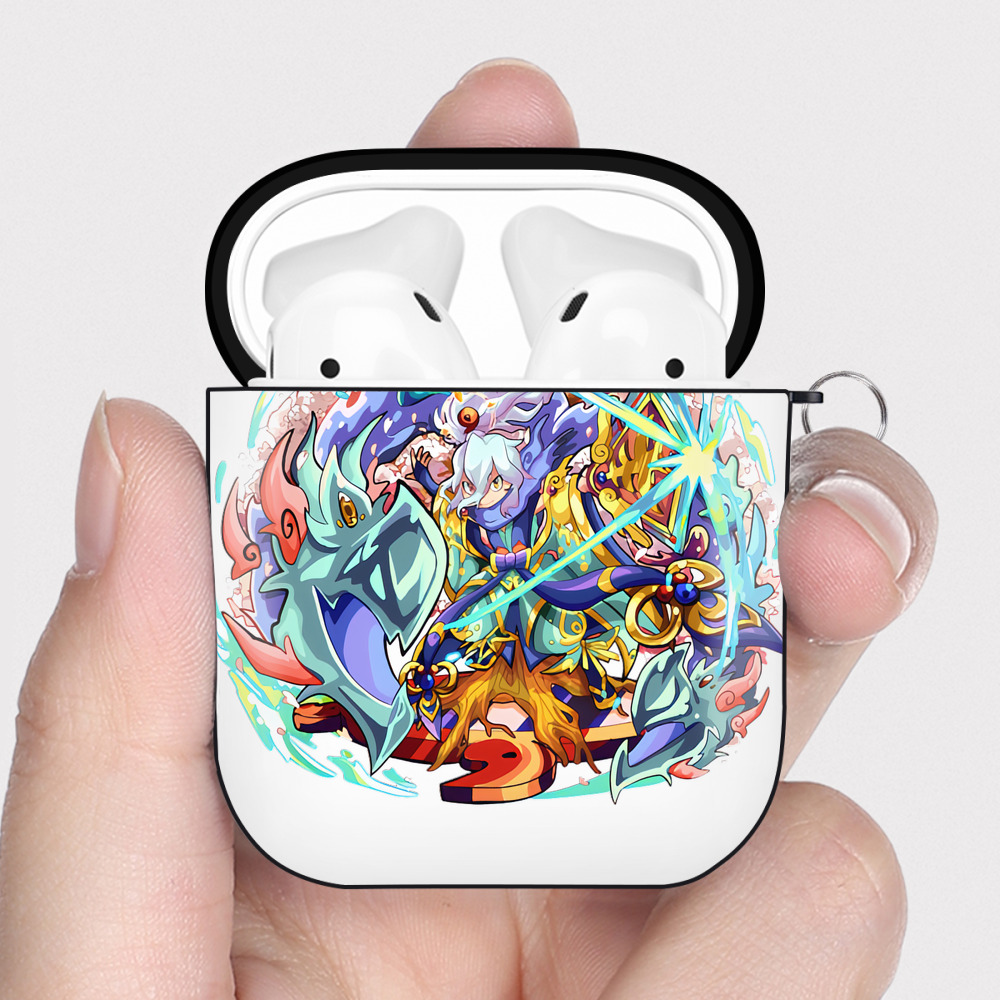 （画像用） 妖怪ウォッチ Yo-kai Watch AirPods 第2世代保護ケース ハードシェル ブラック 耐衝撃・防指紋・カラビナ付き