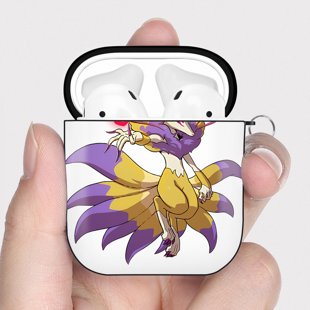 （画像用） 妖怪ウォッチ Yo-kai Watch AirPods 第2世代保護ケース ハードシェル ブラック 耐衝撃・防指紋・カラビナ付き