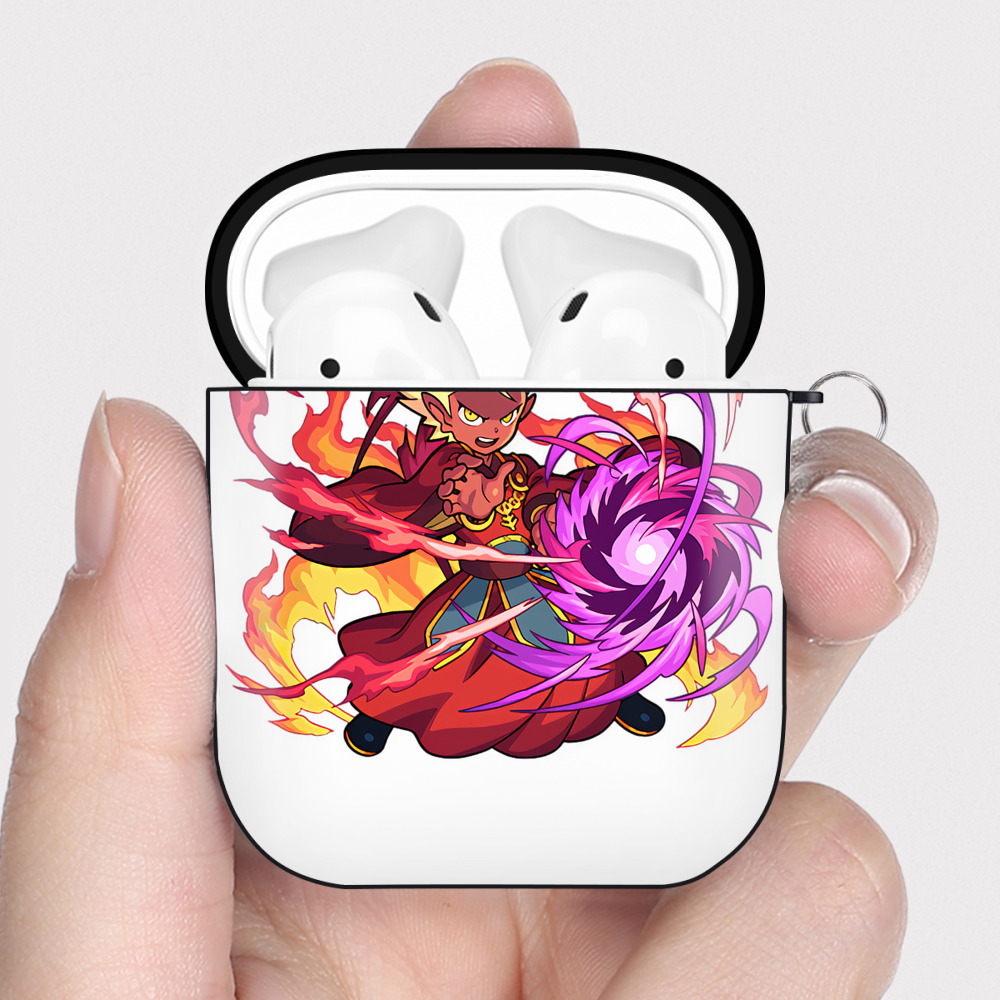 （画像用） 妖怪ウォッチ Yo-kai Watch AirPods 第2世代保護ケース ハードシェル ブラック 耐衝撃・防指紋・カラビナ付き
